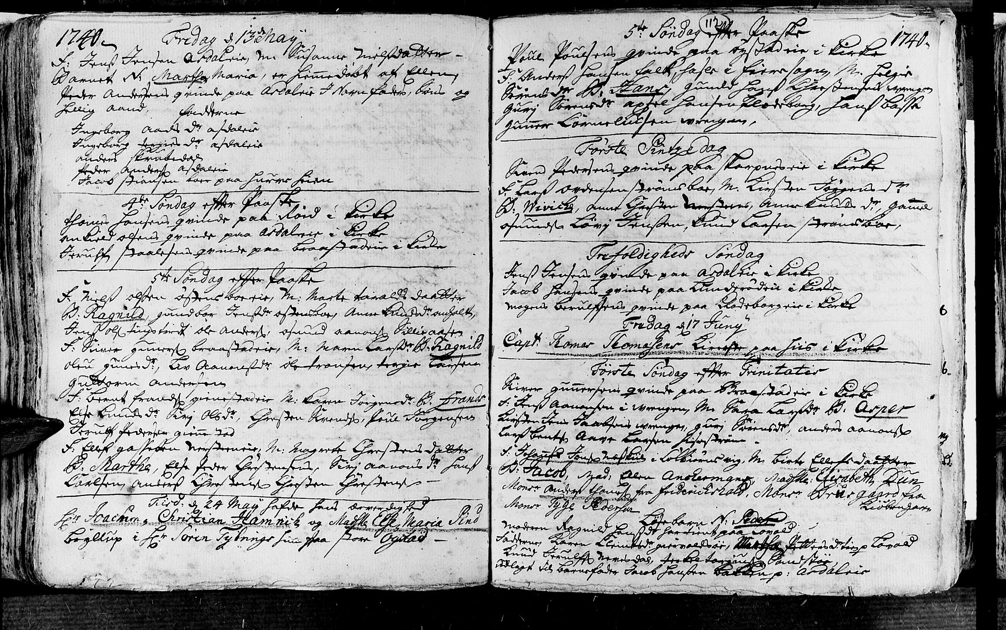 Øyestad sokneprestkontor, AV/SAK-1111-0049/F/Fa/L0004: Parish register (official) no. A 4, 1730-1750, p. 112