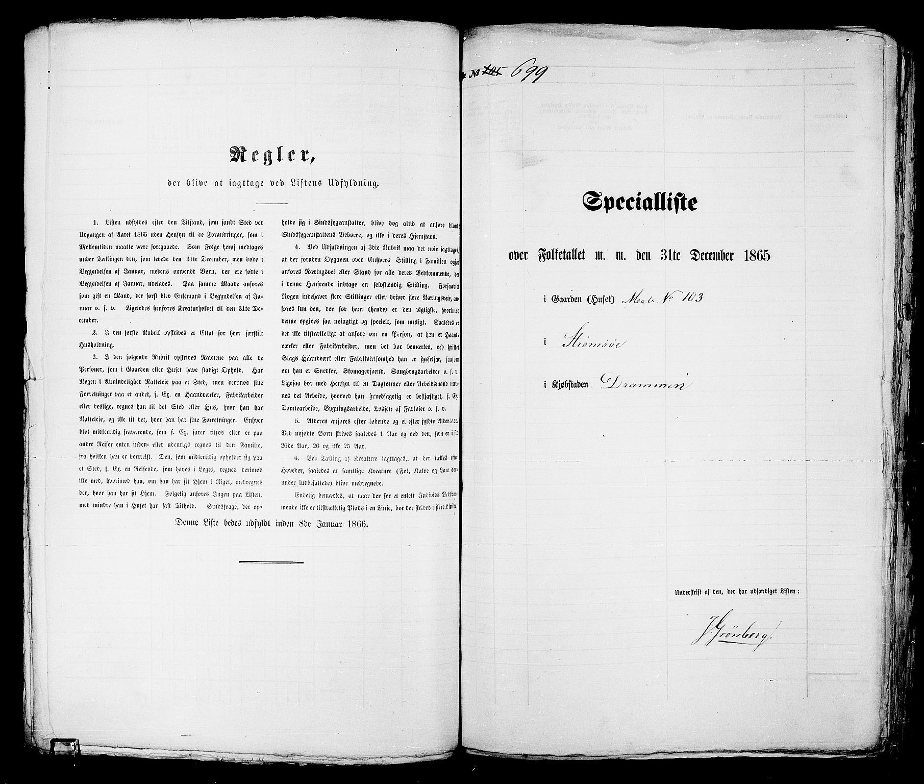 RA, 1865 census for Strømsø in Drammen, 1865, p. 213