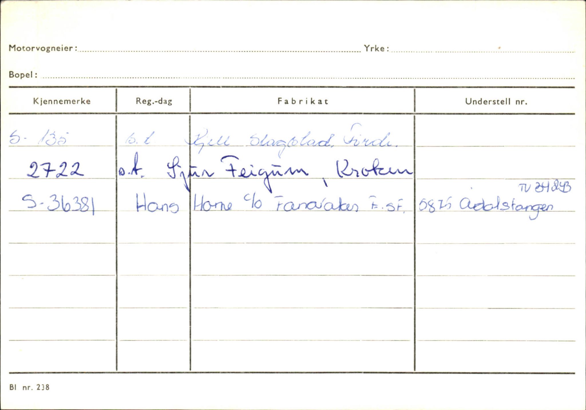 Statens vegvesen, Sogn og Fjordane vegkontor, AV/SAB-A-5301/4/F/L0124: Eigarregister Sogndal A-U, 1945-1975, p. 2006