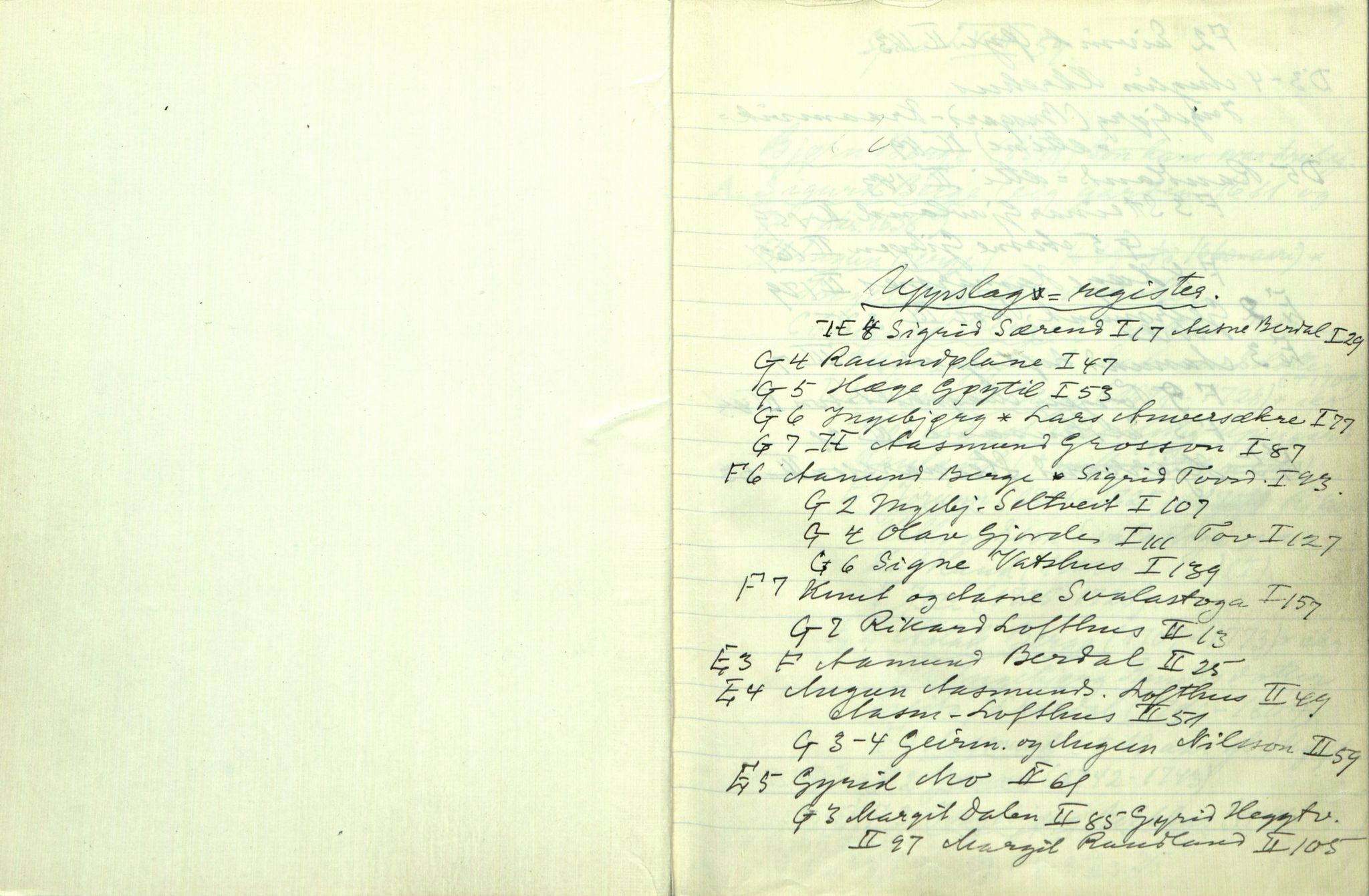 Rikard Berge, TEMU/TGM-A-1003/F/L0001/0002: 001-030 Innholdslister / 1.B Bergs-ætti I, 1929, p. 1