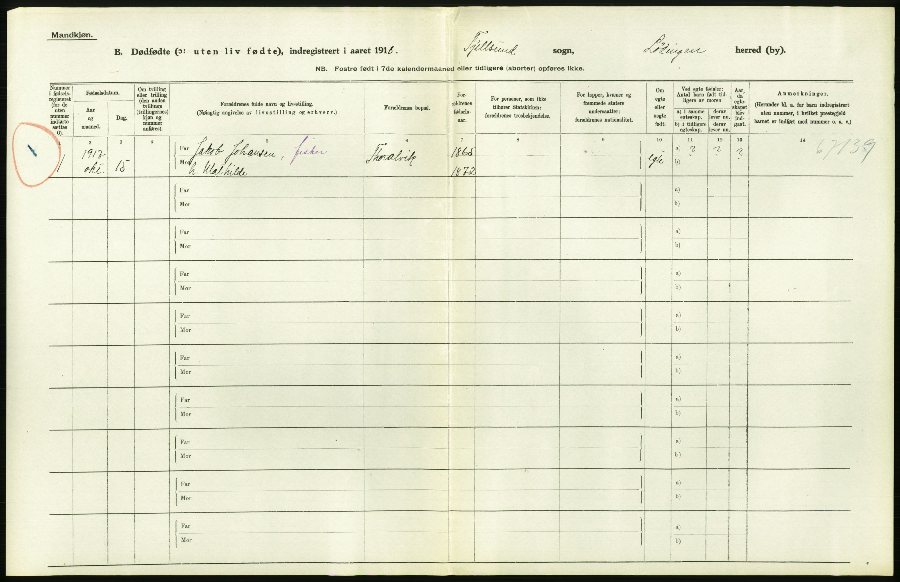 Statistisk sentralbyrå, Sosiodemografiske emner, Befolkning, AV/RA-S-2228/D/Df/Dfb/Dfbh/L0054: Nordland fylke: Gifte, dødfødte. Bygder og byer., 1918, p. 418