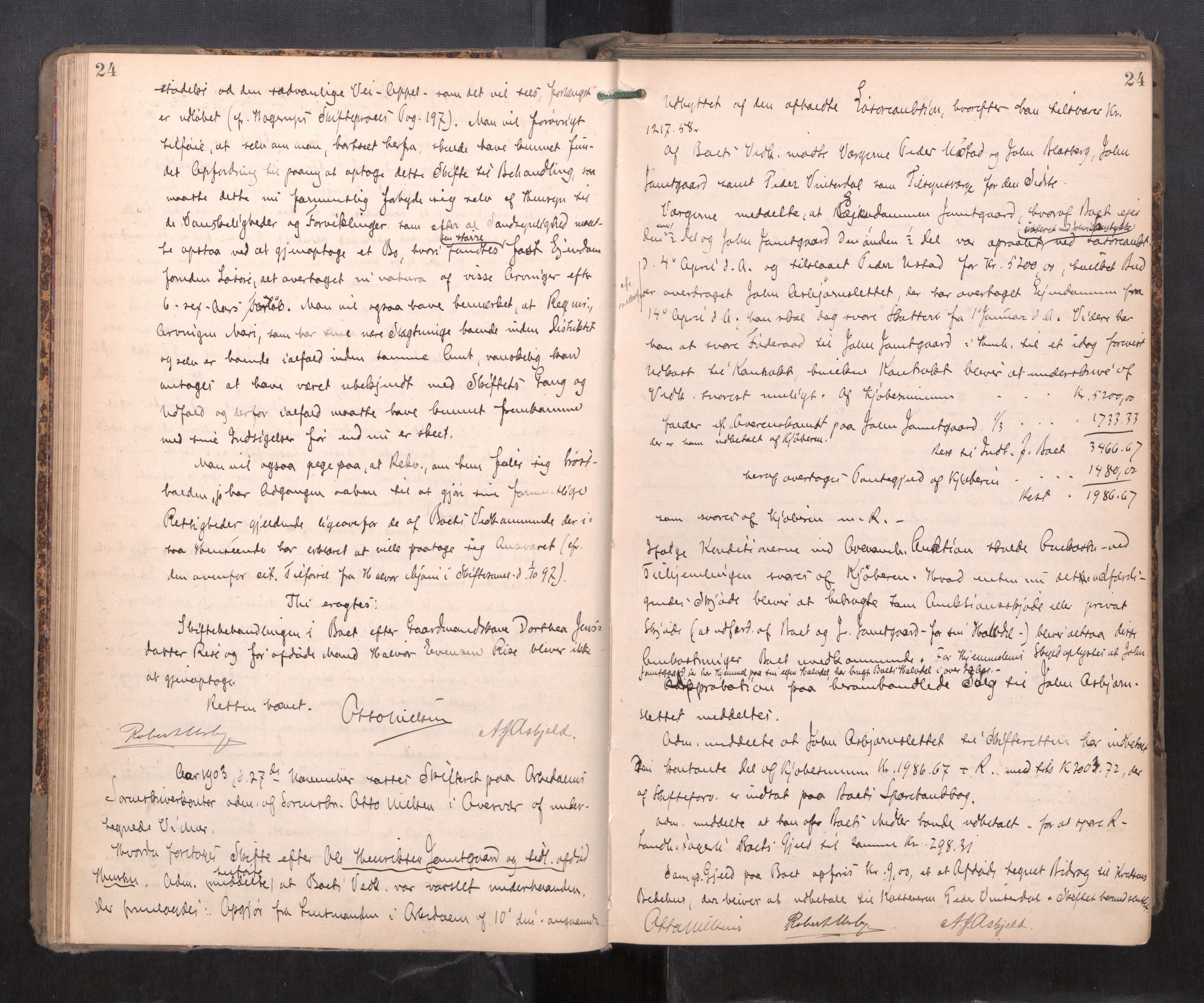 Orkdal sorenskriveri, AV/SAT-A-4169/1/3/3B/L0011: Skiftebehandlingsprotokoll, 1902-1914, p. 24