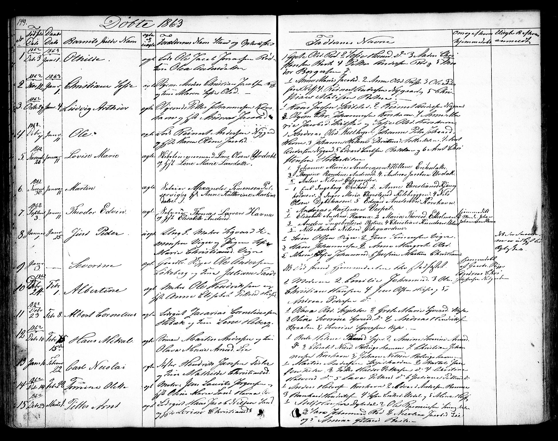 Hvaler prestekontor Kirkebøker, SAO/A-2001/F/Fa/L0006: Parish register (official) no. I 6, 1846-1863, p. 149