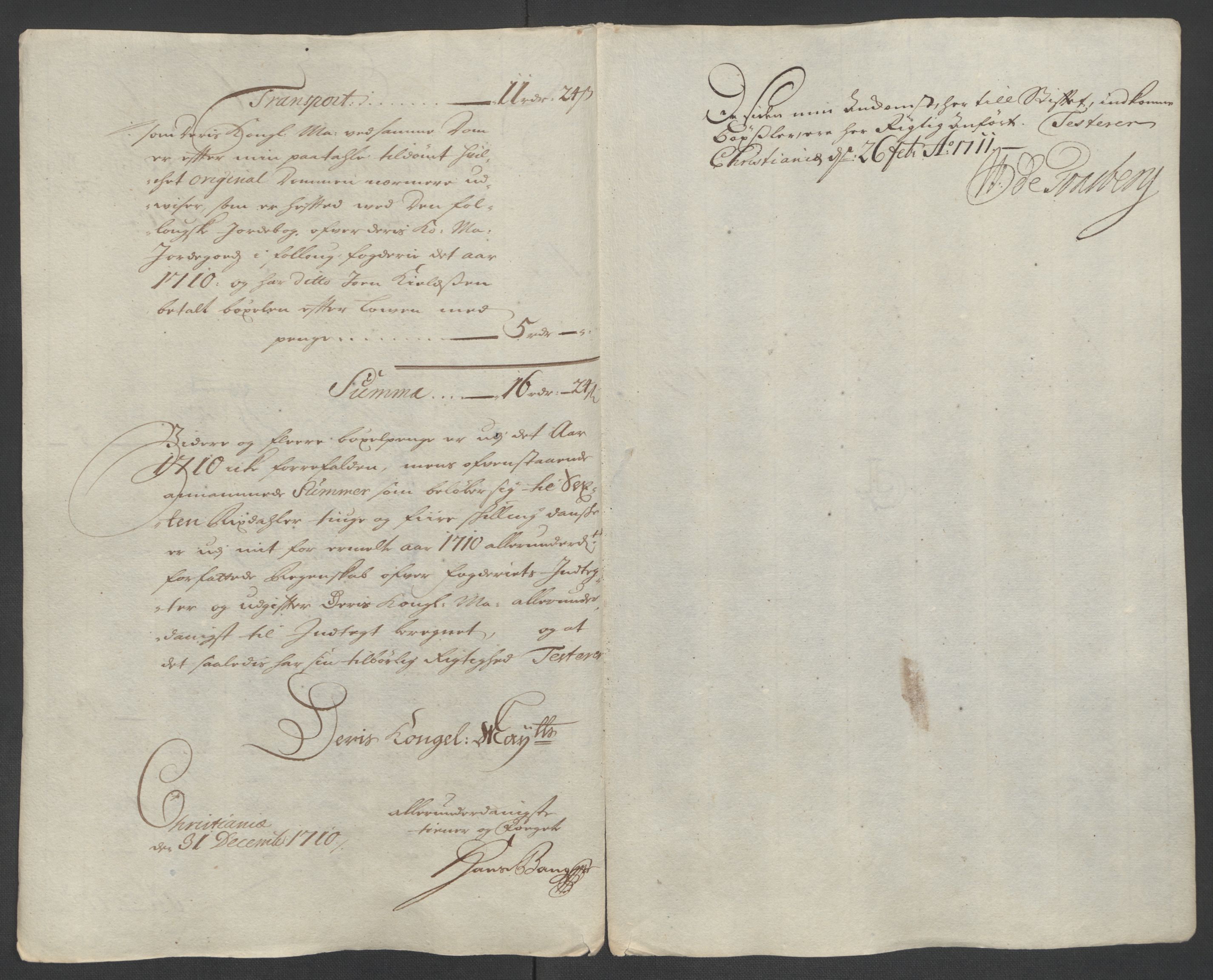 Rentekammeret inntil 1814, Reviderte regnskaper, Fogderegnskap, AV/RA-EA-4092/R10/L0448: Fogderegnskap Aker og Follo, 1710-1711, p. 42