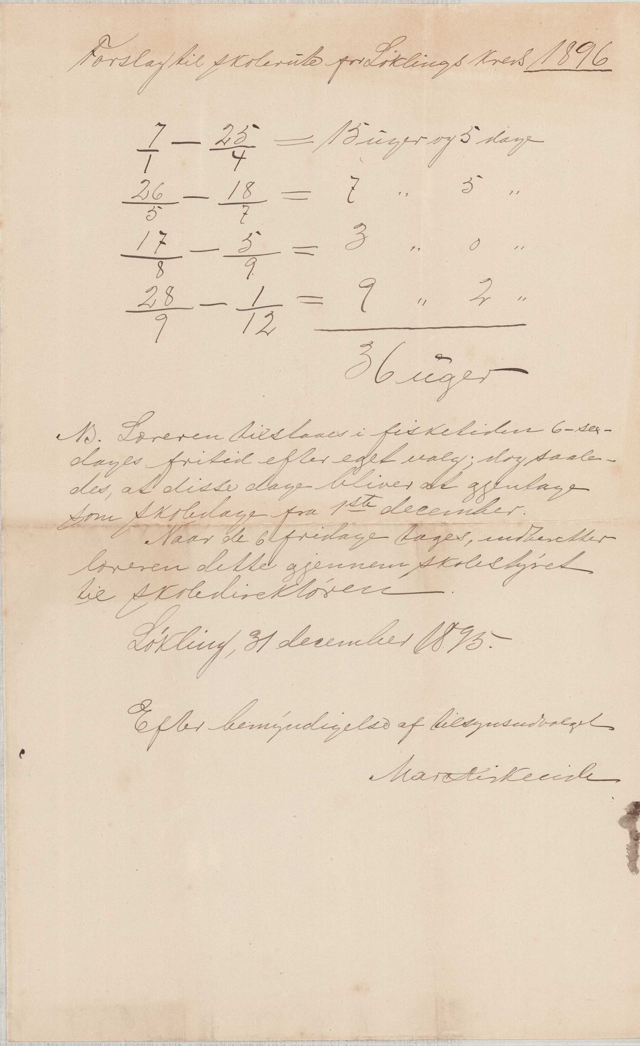 Finnaas kommune. Skulestyret, IKAH/1218a-211/D/Da/L0001/0004: Kronologisk ordna korrespondanse / Kronologisk ordna korrespondanse , 1894-1896, p. 140