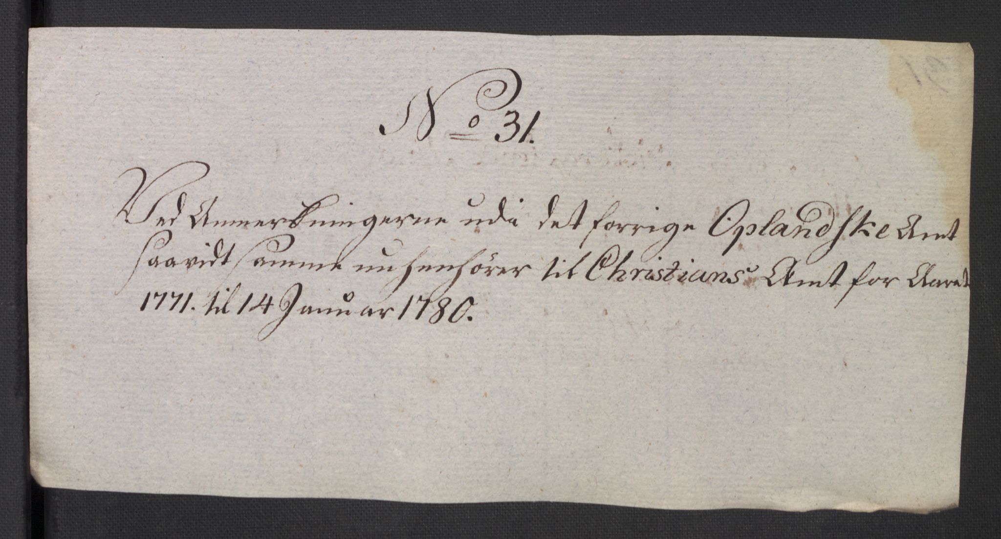 Rentekammeret inntil 1814, Reviderte regnskaper, Mindre regnskaper, AV/RA-EA-4068/Rb/L0014: Opplands amt, 1771-1779, p. 874