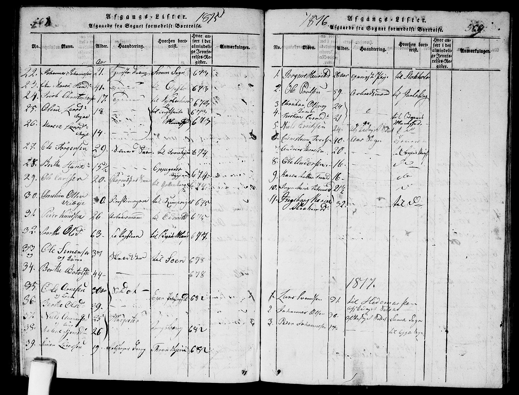 Garnisonsmenigheten Kirkebøker, SAO/A-10846/G/Ga/L0003: Parish register (copy) no. 3, 1815-1819, p. 568-569