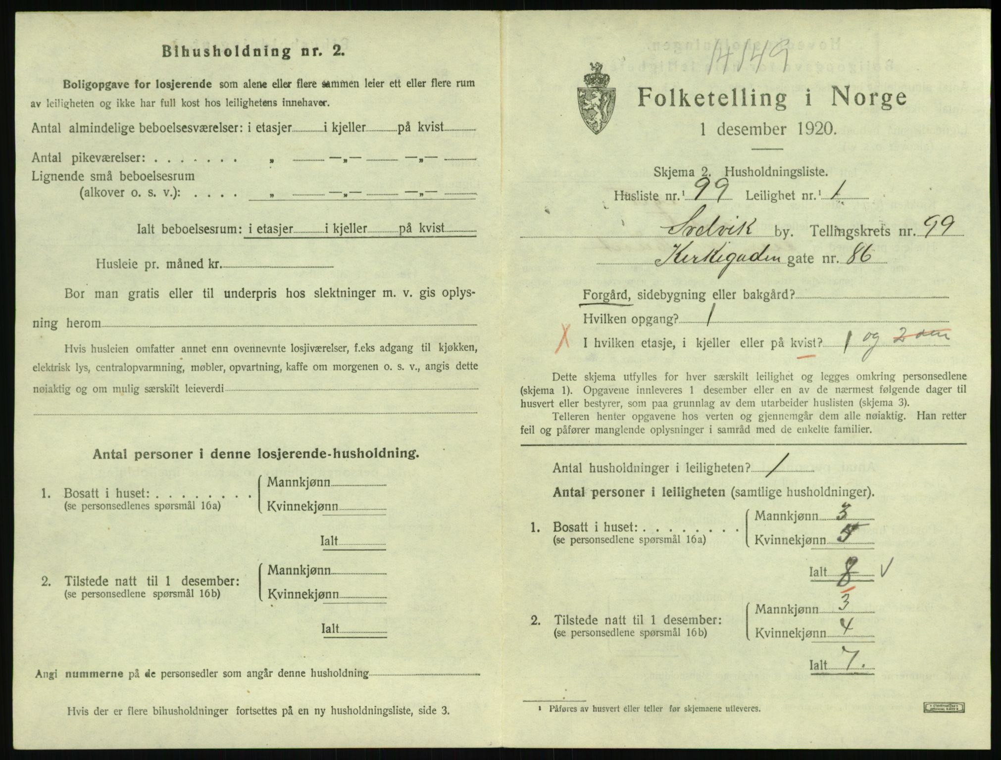 SAKO, 1920 census for Svelvik, 1920, p. 799