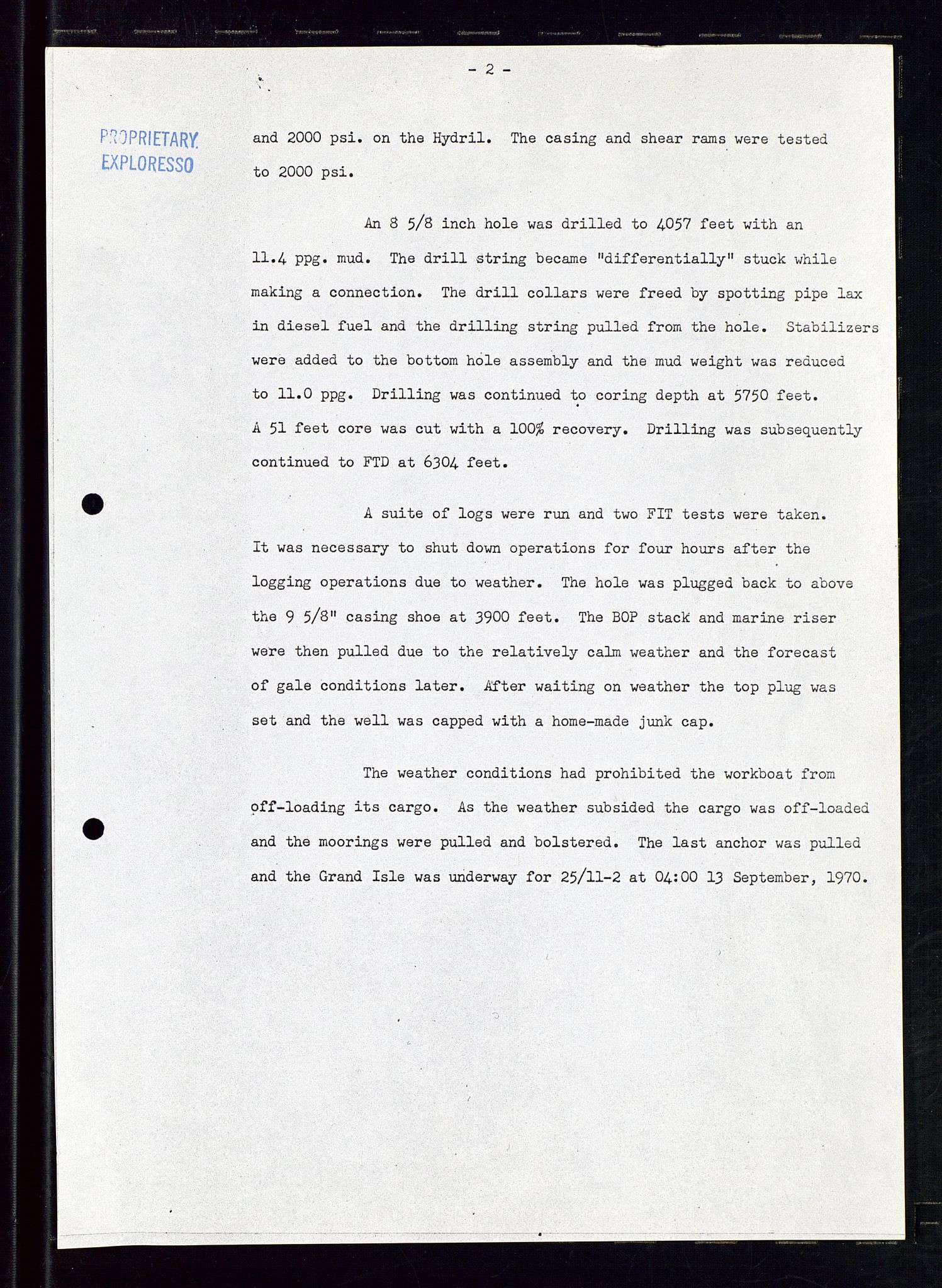 Pa 1512 - Esso Exploration and Production Norway Inc., AV/SAST-A-101917/E/Ea/L0013: Well 25/10-3 og Well 8/3-1, 1966-1975, p. 713