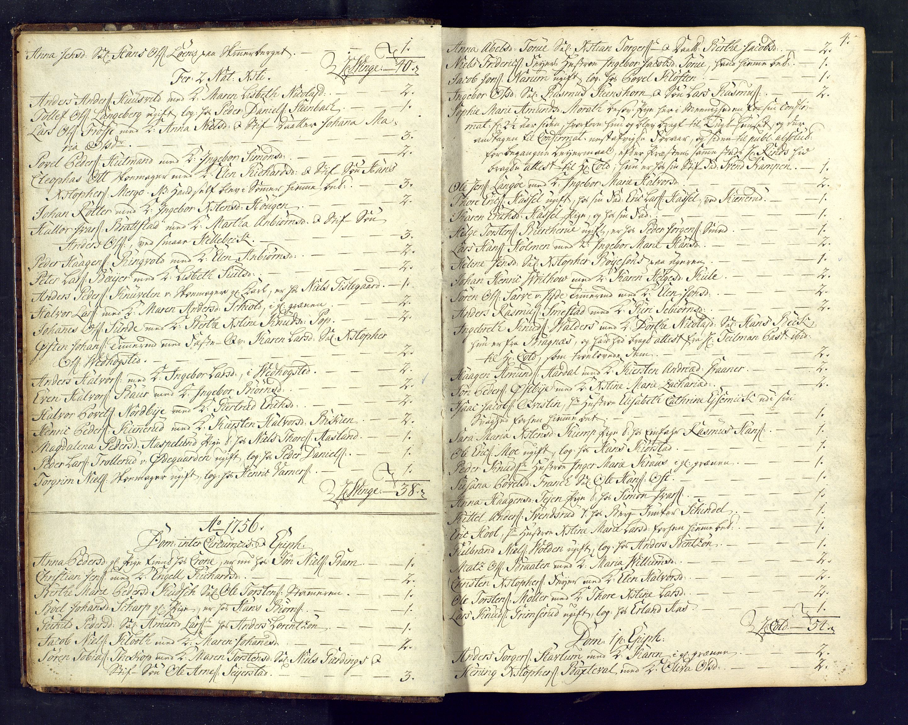 Kongsberg kirkebøker, SAKO/A-22/M/Ma/L0005: Communicants register no. 5, 1755-1761, p. 4