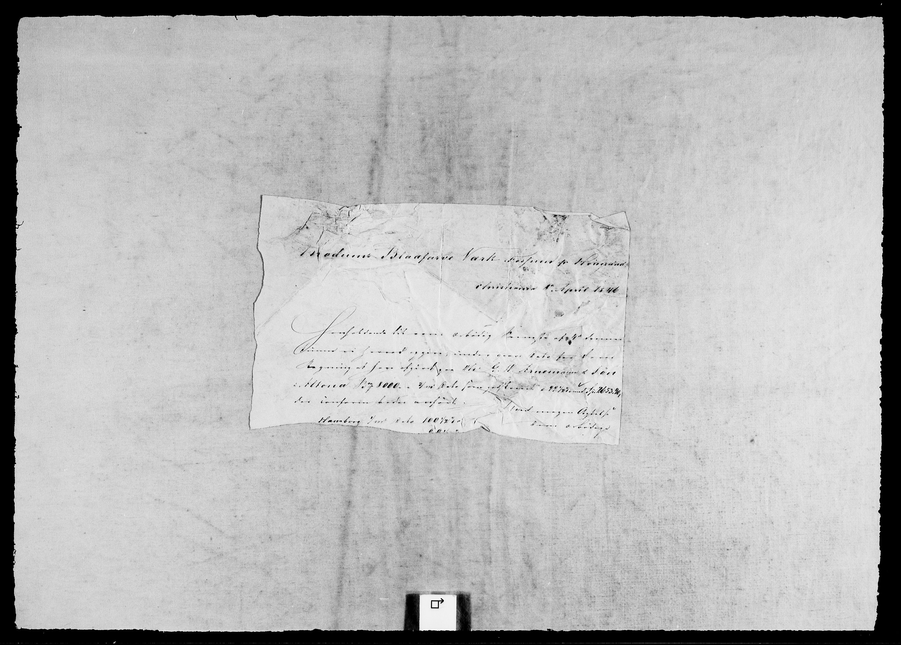 Modums Blaafarveværk, RA/PA-0157/G/Gb/L0131/0001: -- / Innkomne brev A - Ø, 1846-1847, p. 4