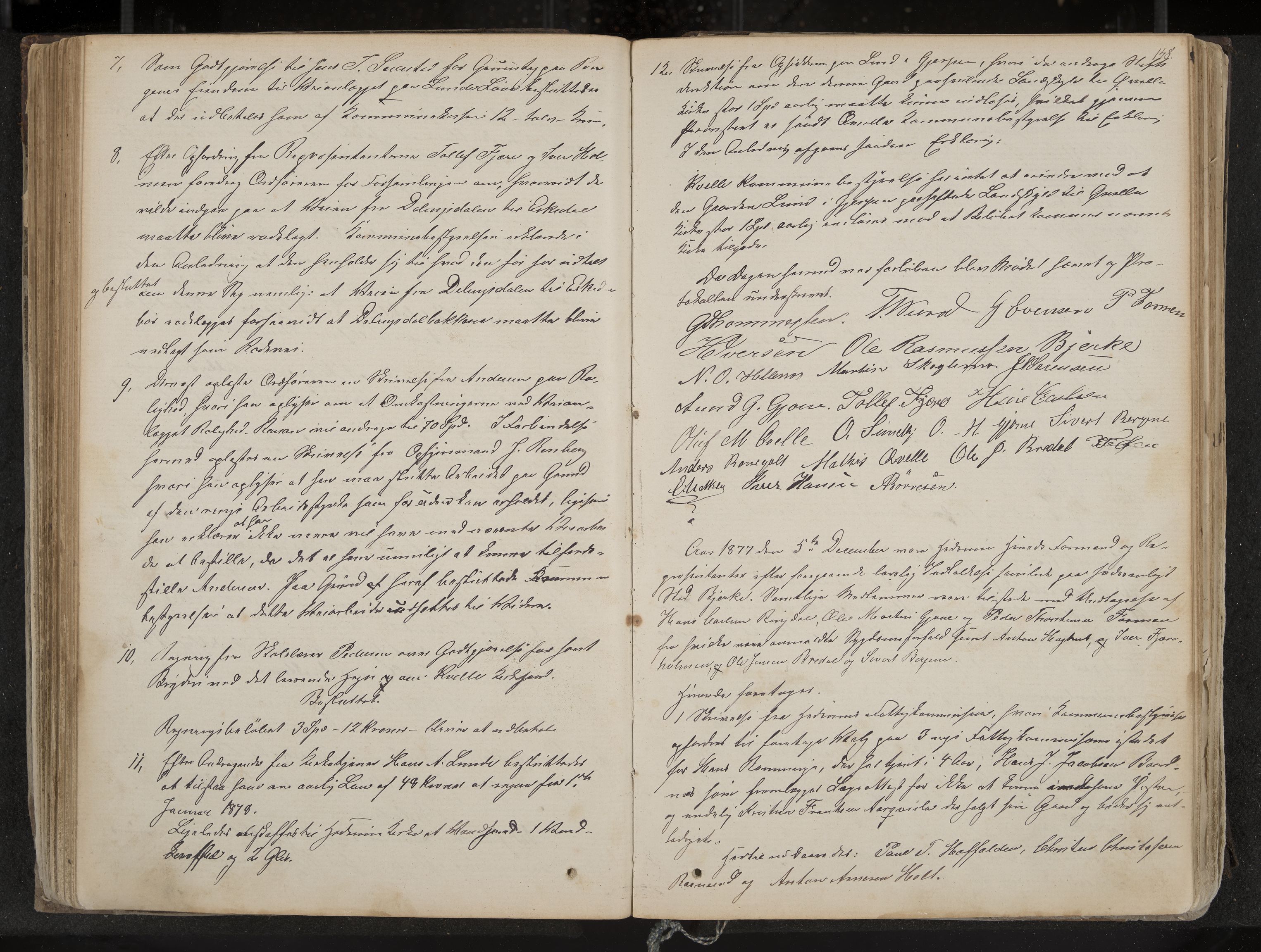 Hedrum formannskap og sentraladministrasjon, IKAK/0727021/A/Aa/L0003: Møtebok, 1867-1888, p. 148