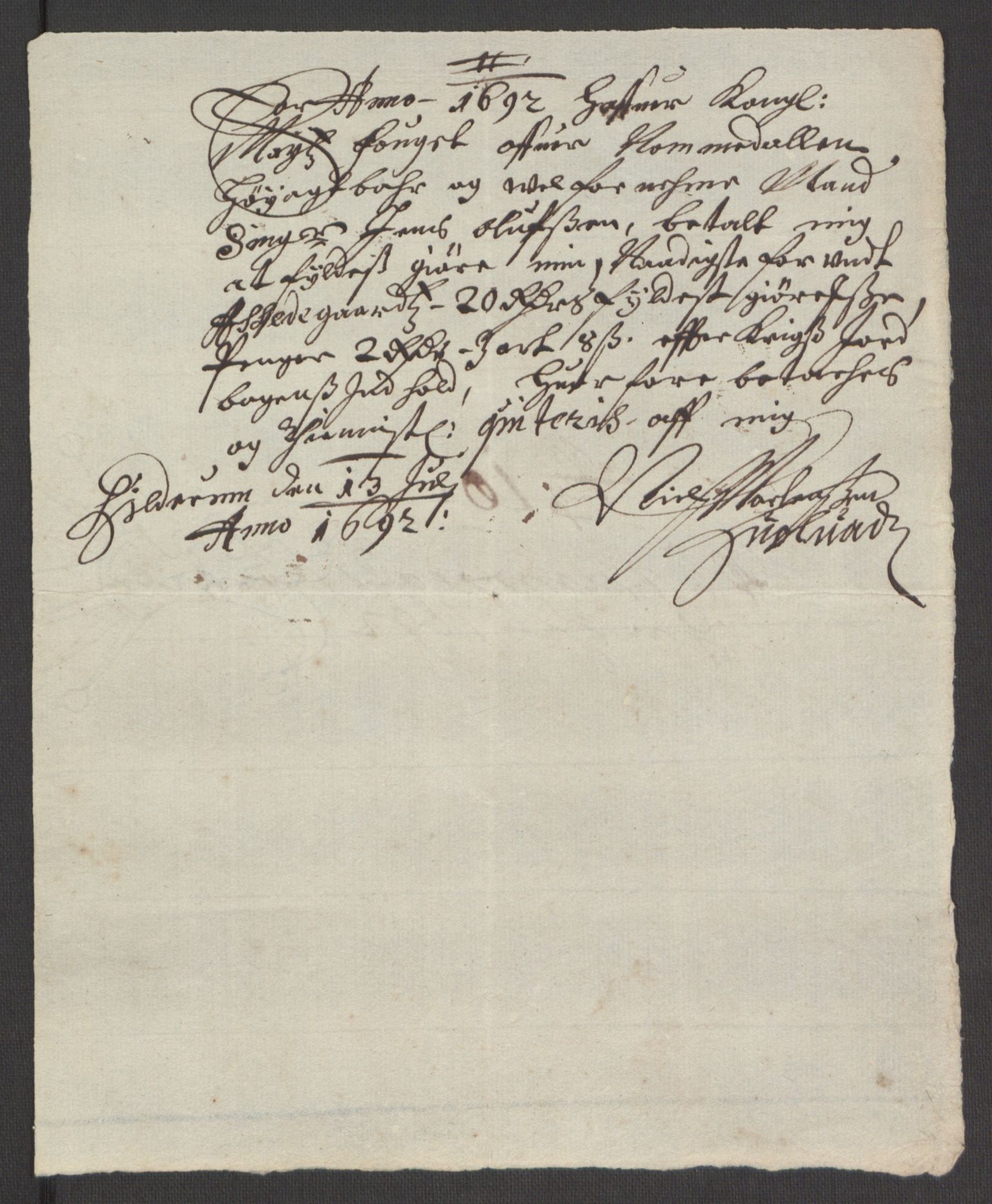 Rentekammeret inntil 1814, Reviderte regnskaper, Fogderegnskap, AV/RA-EA-4092/R64/L4424: Fogderegnskap Namdal, 1692-1695, p. 153