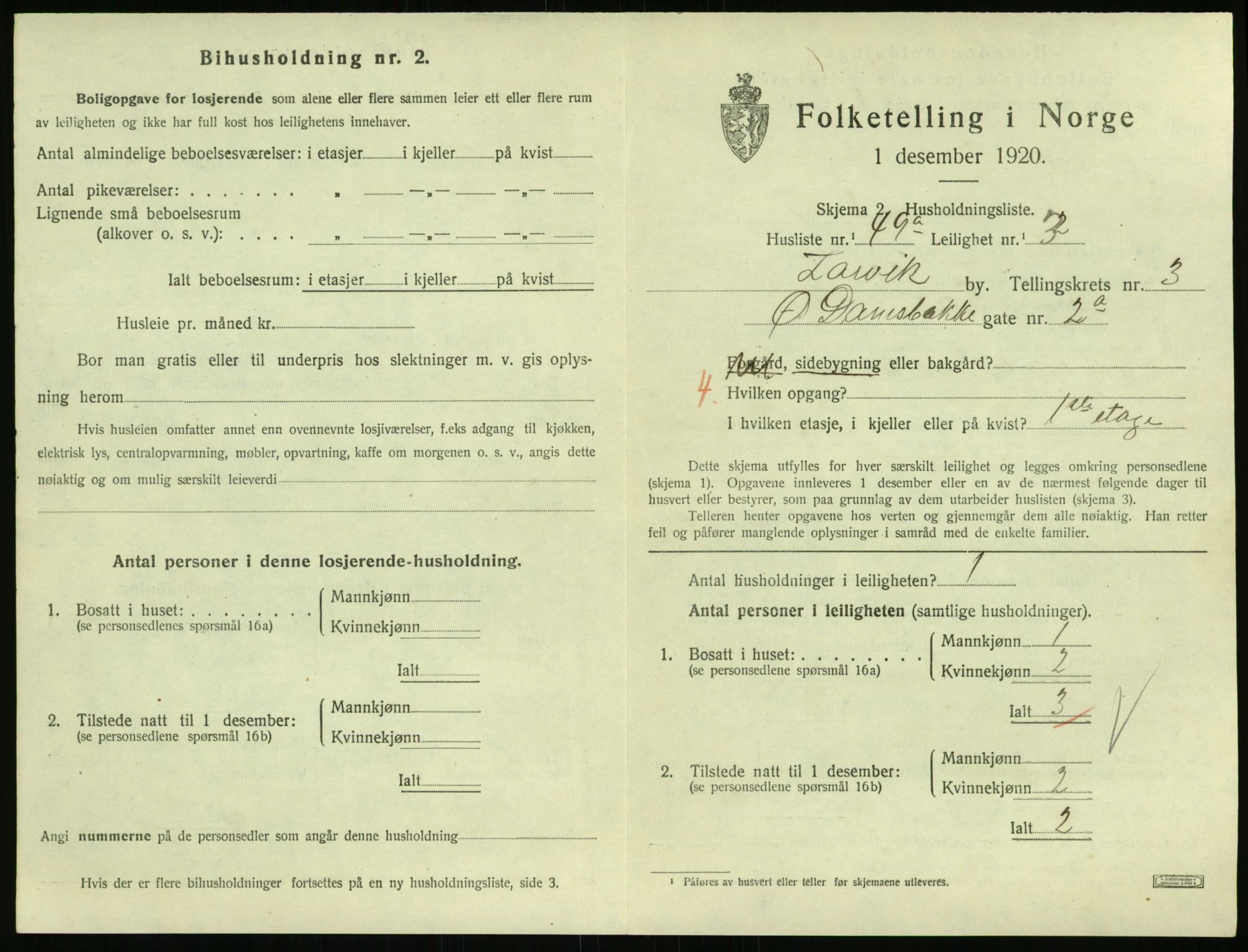 SAKO, 1920 census for Larvik, 1920, p. 4080