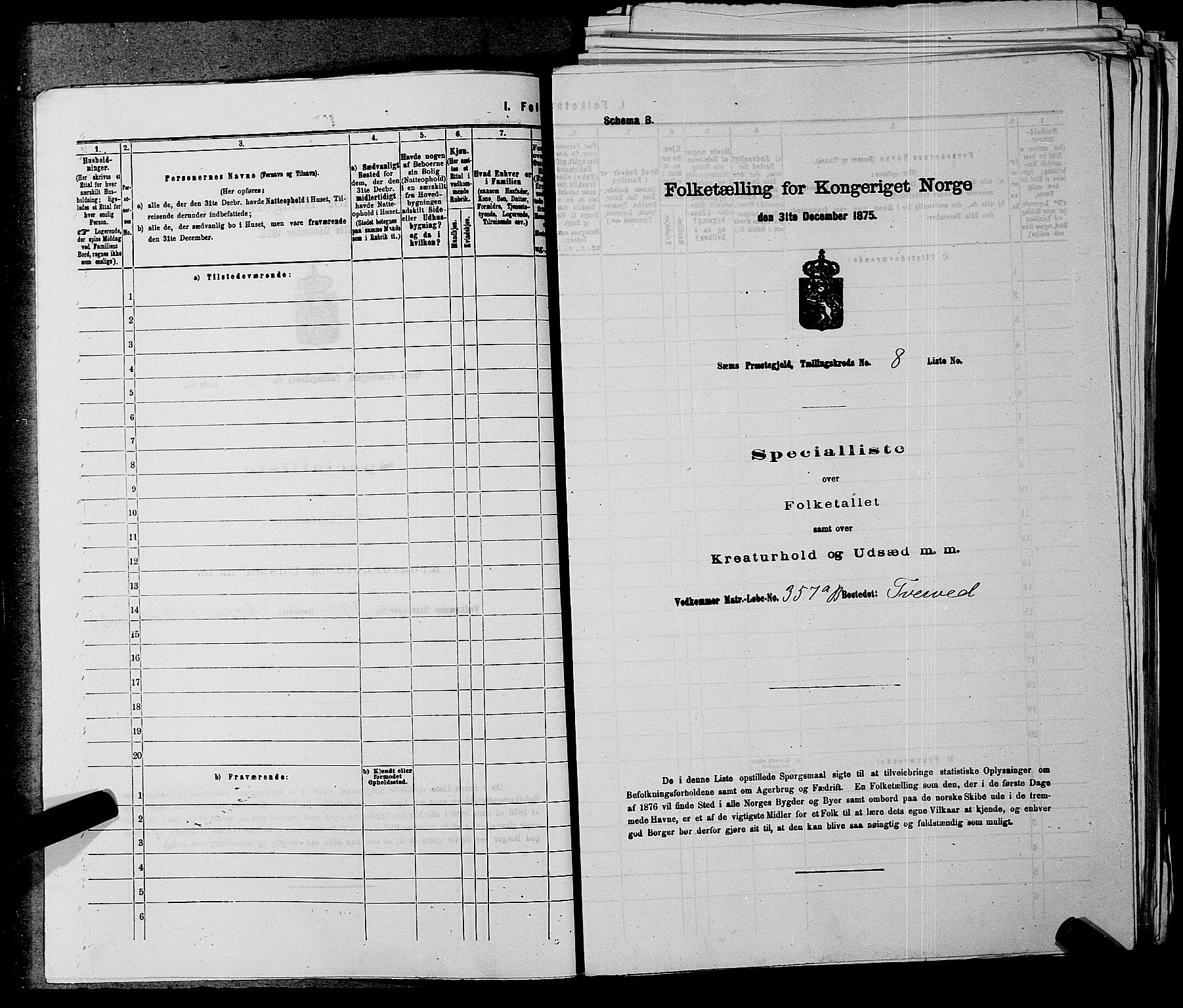 SAKO, 1875 census for 0721P Sem, 1875, p. 1354