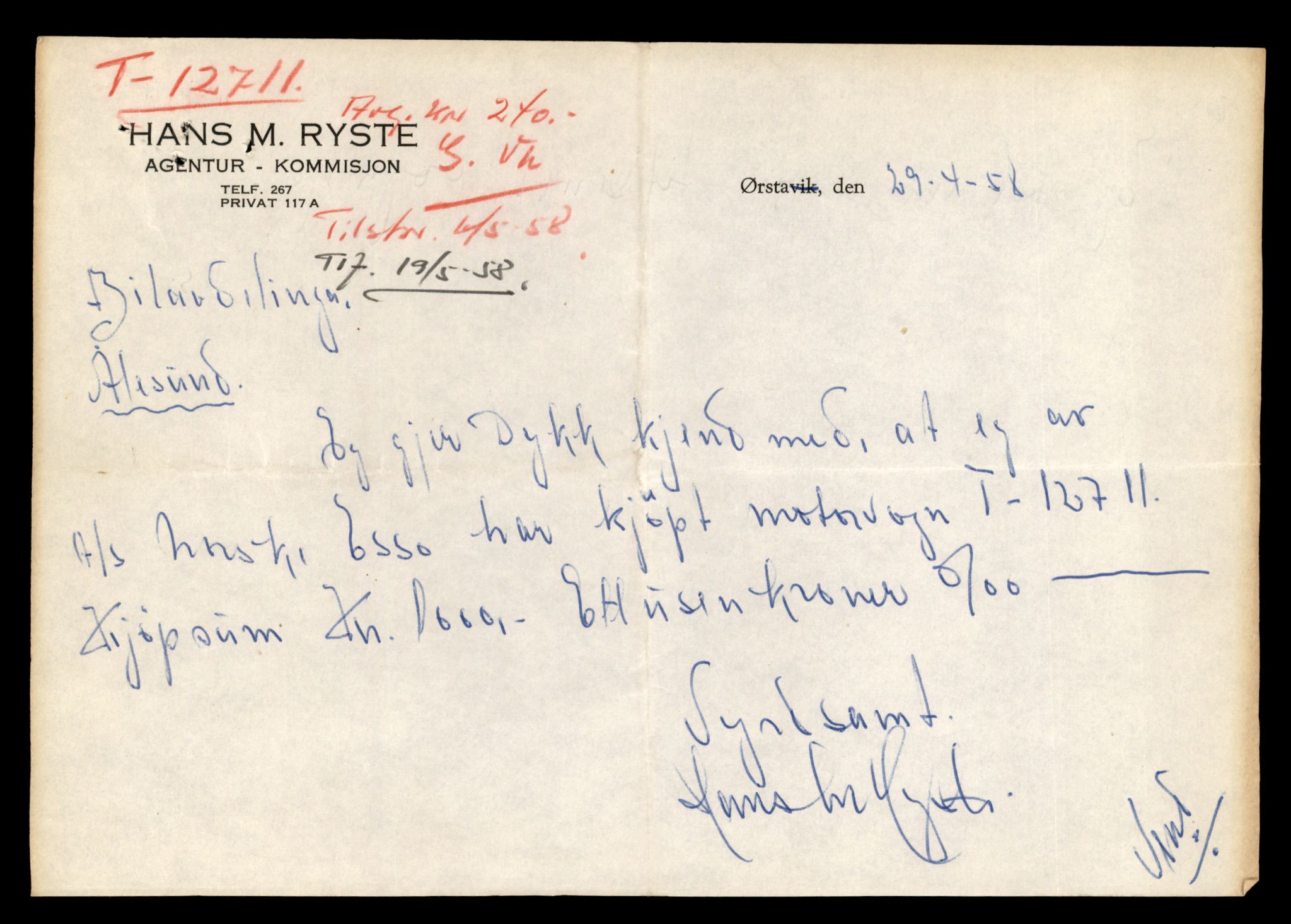 Møre og Romsdal vegkontor - Ålesund trafikkstasjon, AV/SAT-A-4099/F/Fe/L0035: Registreringskort for kjøretøy T 12653 - T 12829, 1927-1998, p. 1128
