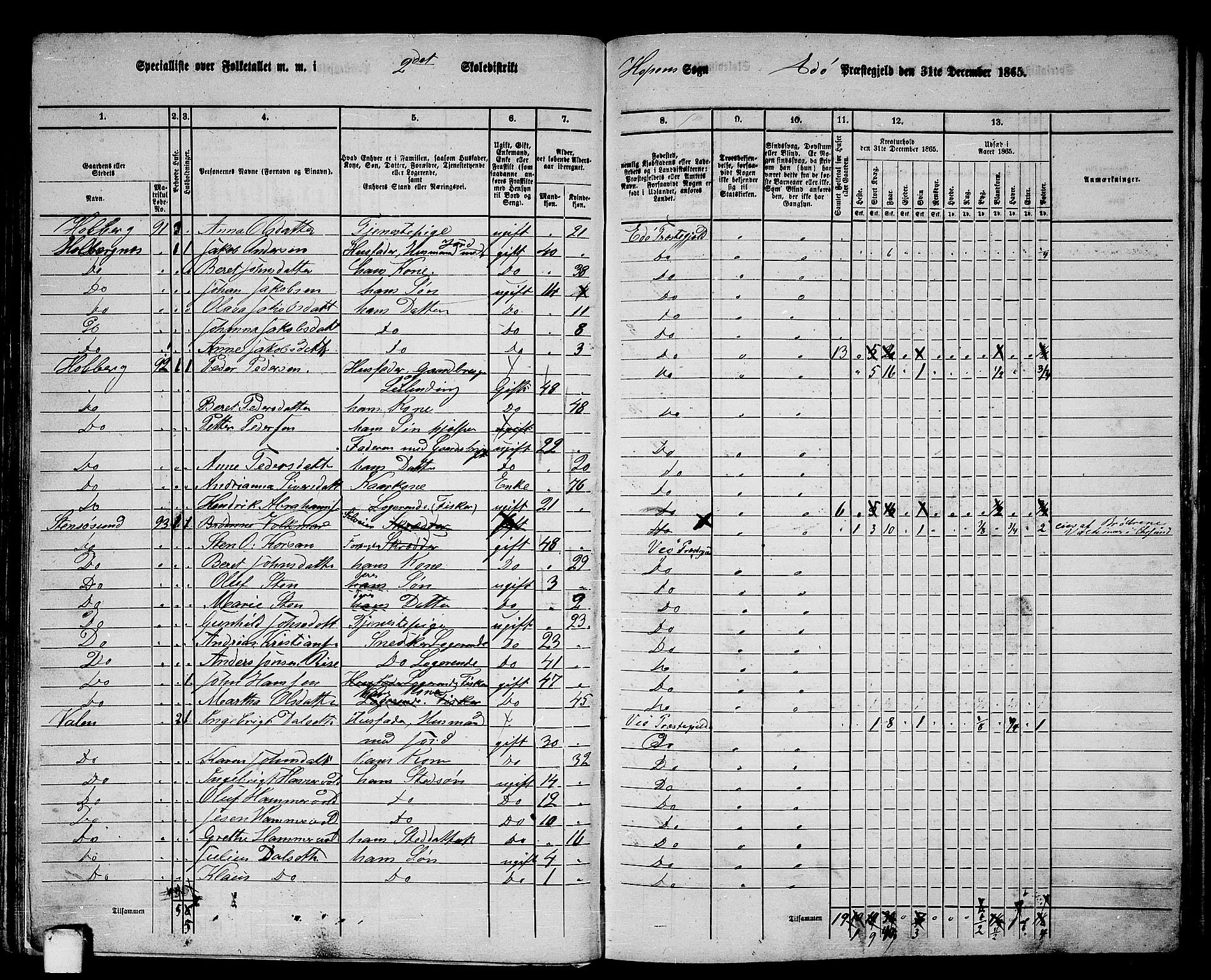 RA, 1865 census for Edøy, 1865, p. 82