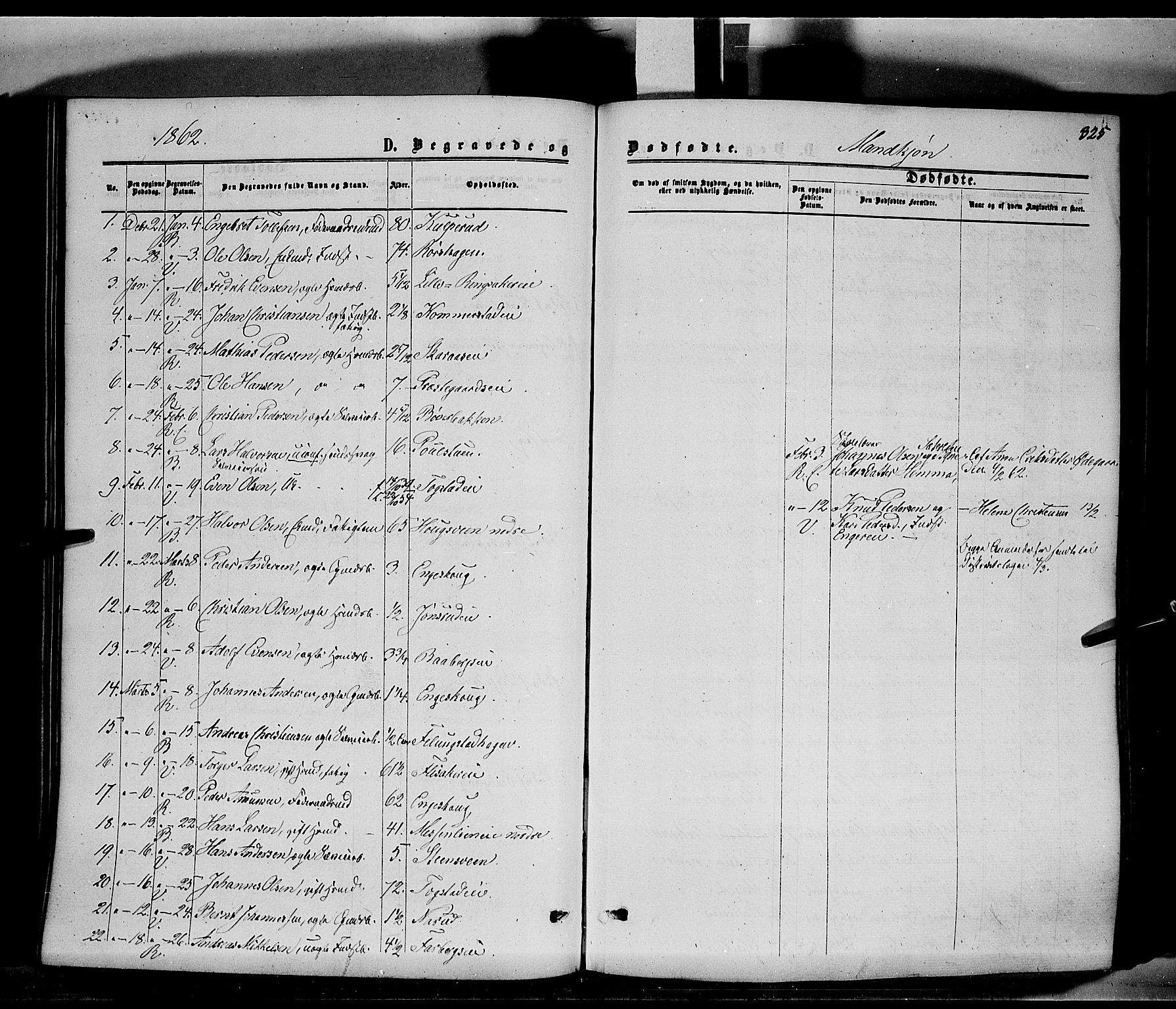 Ringsaker prestekontor, AV/SAH-PREST-014/K/Ka/L0010: Parish register (official) no. 10, 1861-1869, p. 325