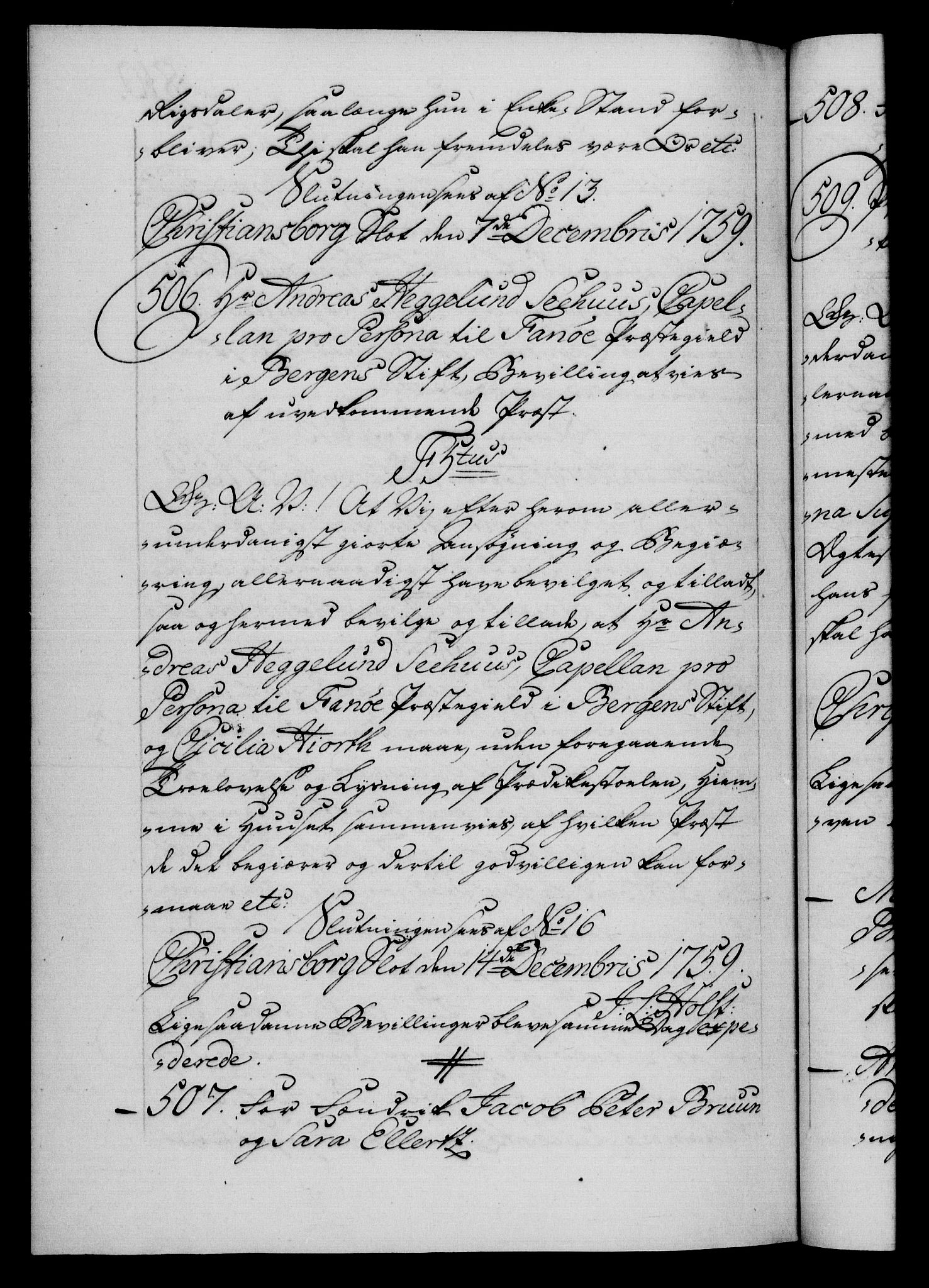 Danske Kanselli 1572-1799, AV/RA-EA-3023/F/Fc/Fca/Fcaa/L0040: Norske registre, 1757-1759, p. 810b