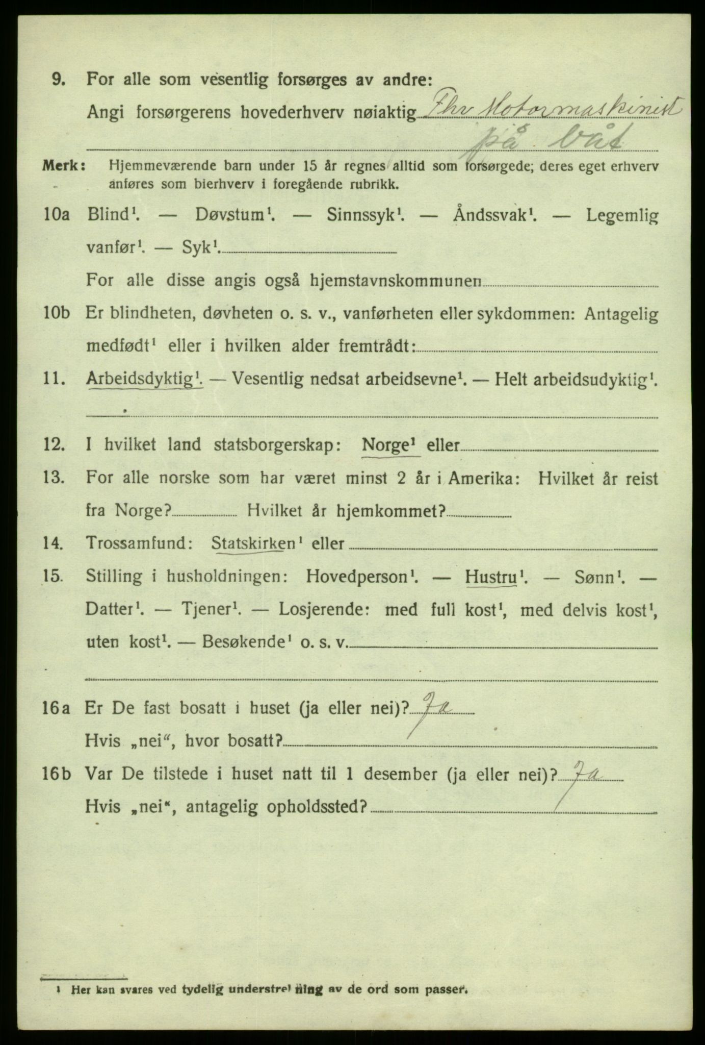 SAB, 1920 census for Austrheim, 1920, p. 3121