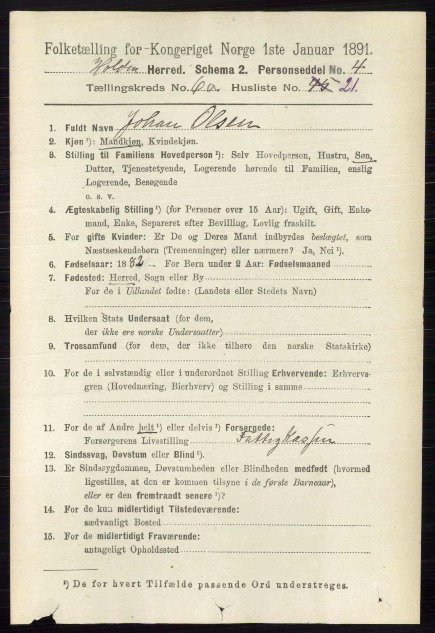 RA, 1891 census for 0819 Holla, 1891, p. 2984