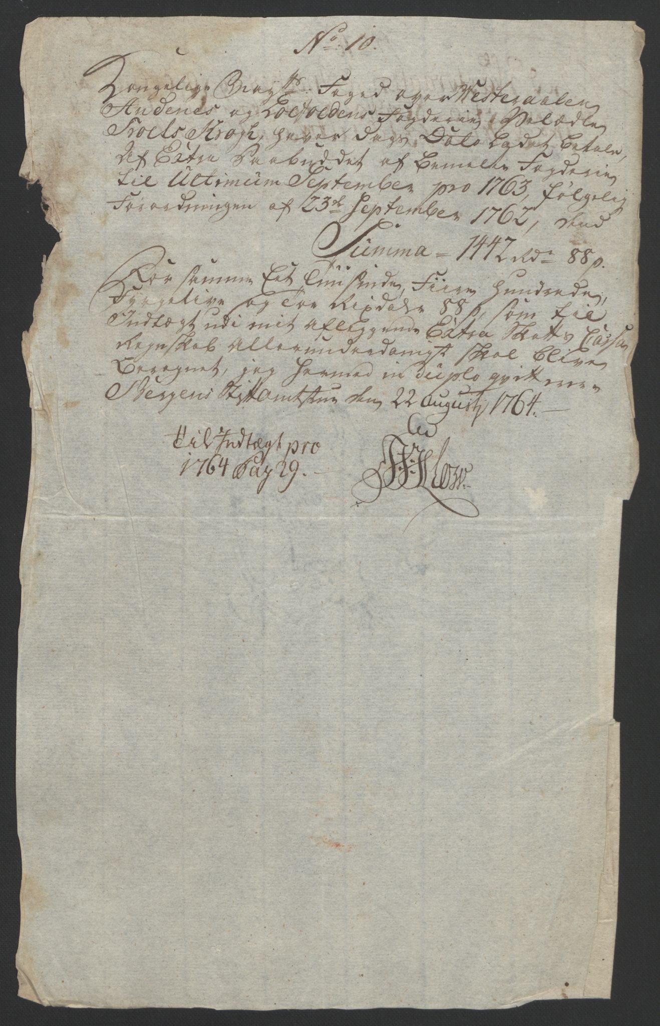 Rentekammeret inntil 1814, Reviderte regnskaper, Fogderegnskap, RA/EA-4092/R67/L4747: Ekstraskatten Vesterålen, Andenes og Lofoten, 1762-1766, p. 327
