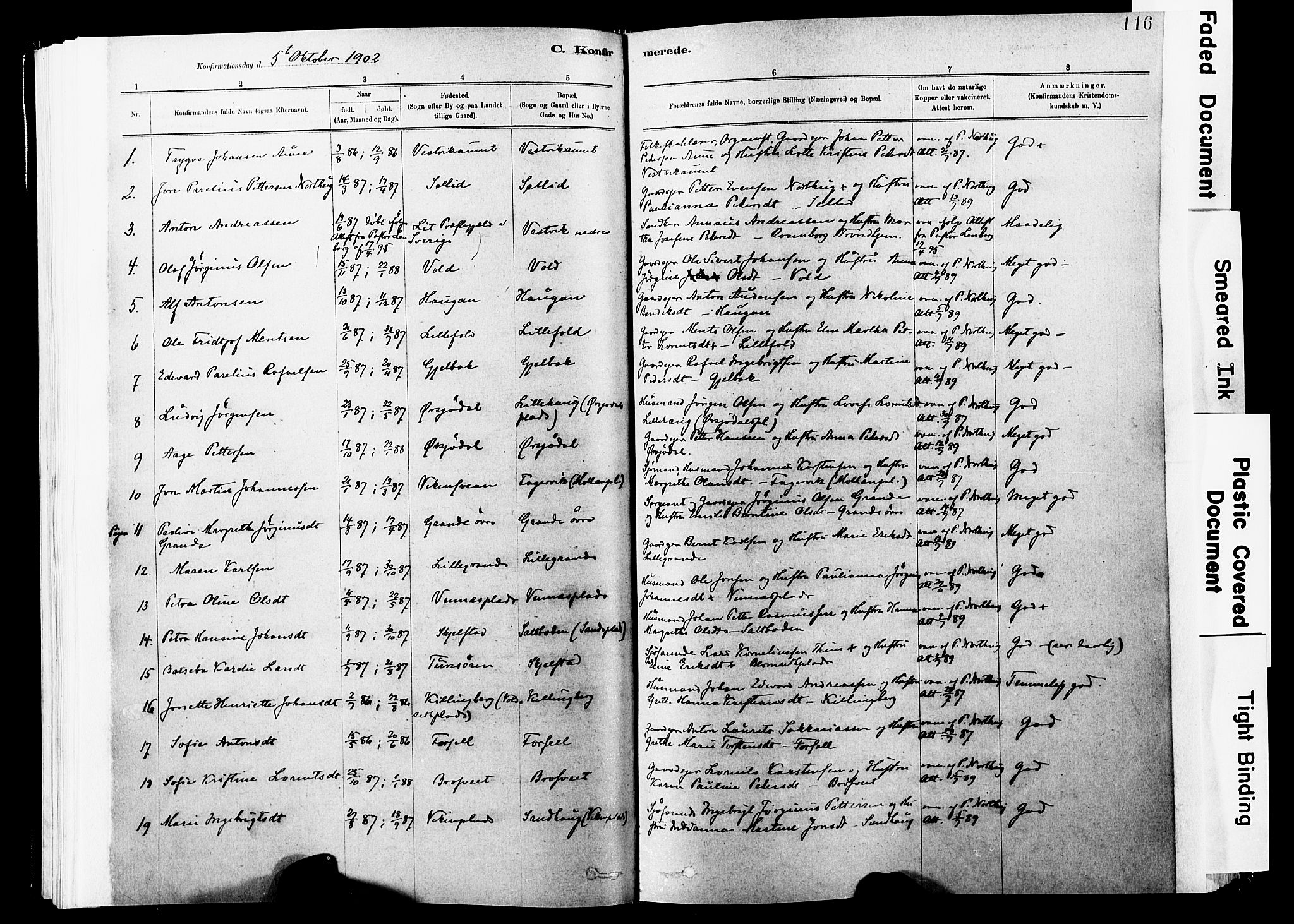 Ministerialprotokoller, klokkerbøker og fødselsregistre - Nord-Trøndelag, SAT/A-1458/744/L0420: Parish register (official) no. 744A04, 1882-1904, p. 116