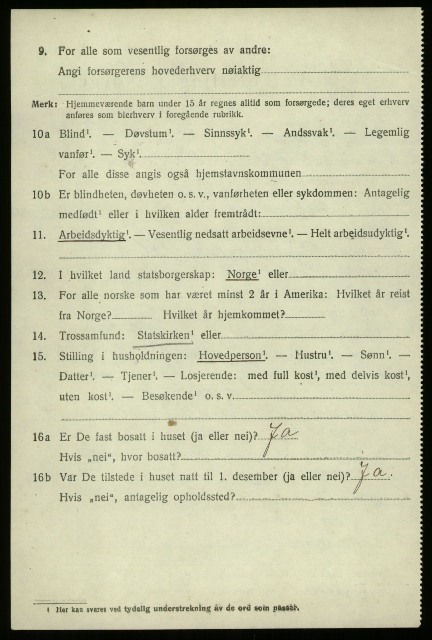 SAB, 1920 census for Bremanger, 1920, p. 5031