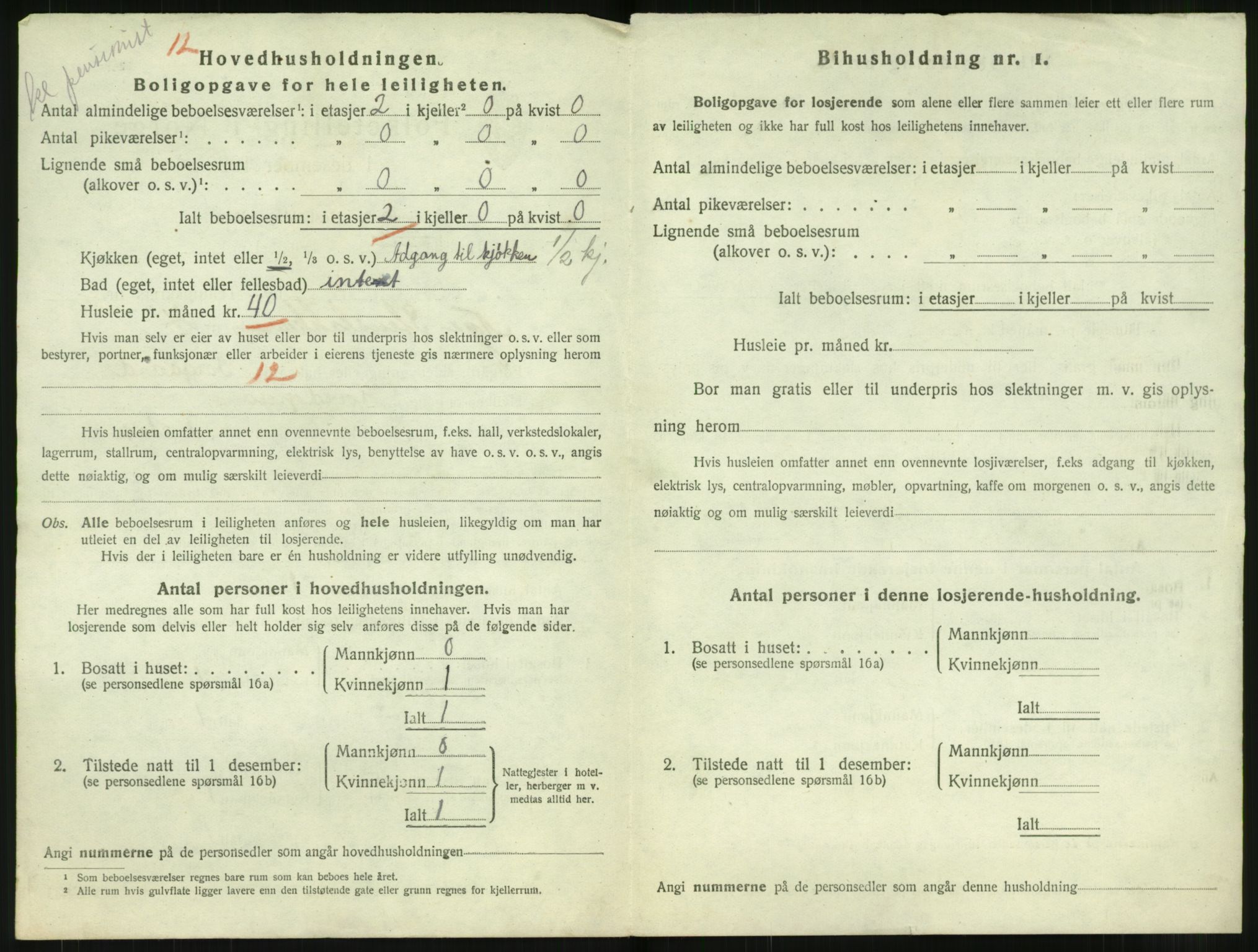 SAT, 1920 census for Trondheim, 1920, p. 22109