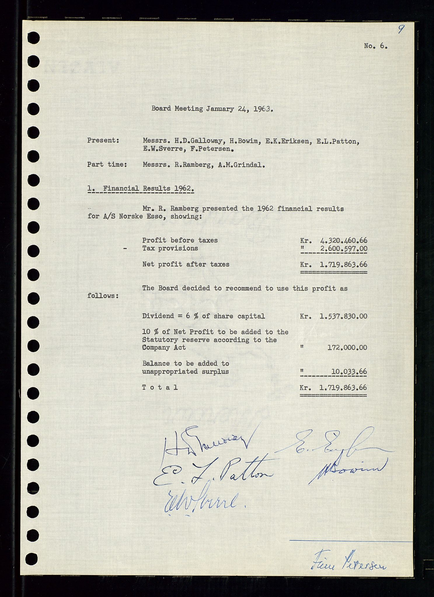 Pa 0982 - Esso Norge A/S, SAST/A-100448/A/Aa/L0001/0004: Den administrerende direksjon Board minutes (styrereferater) / Den administrerende direksjon Board minutes (styrereferater), 1963-1964, p. 253