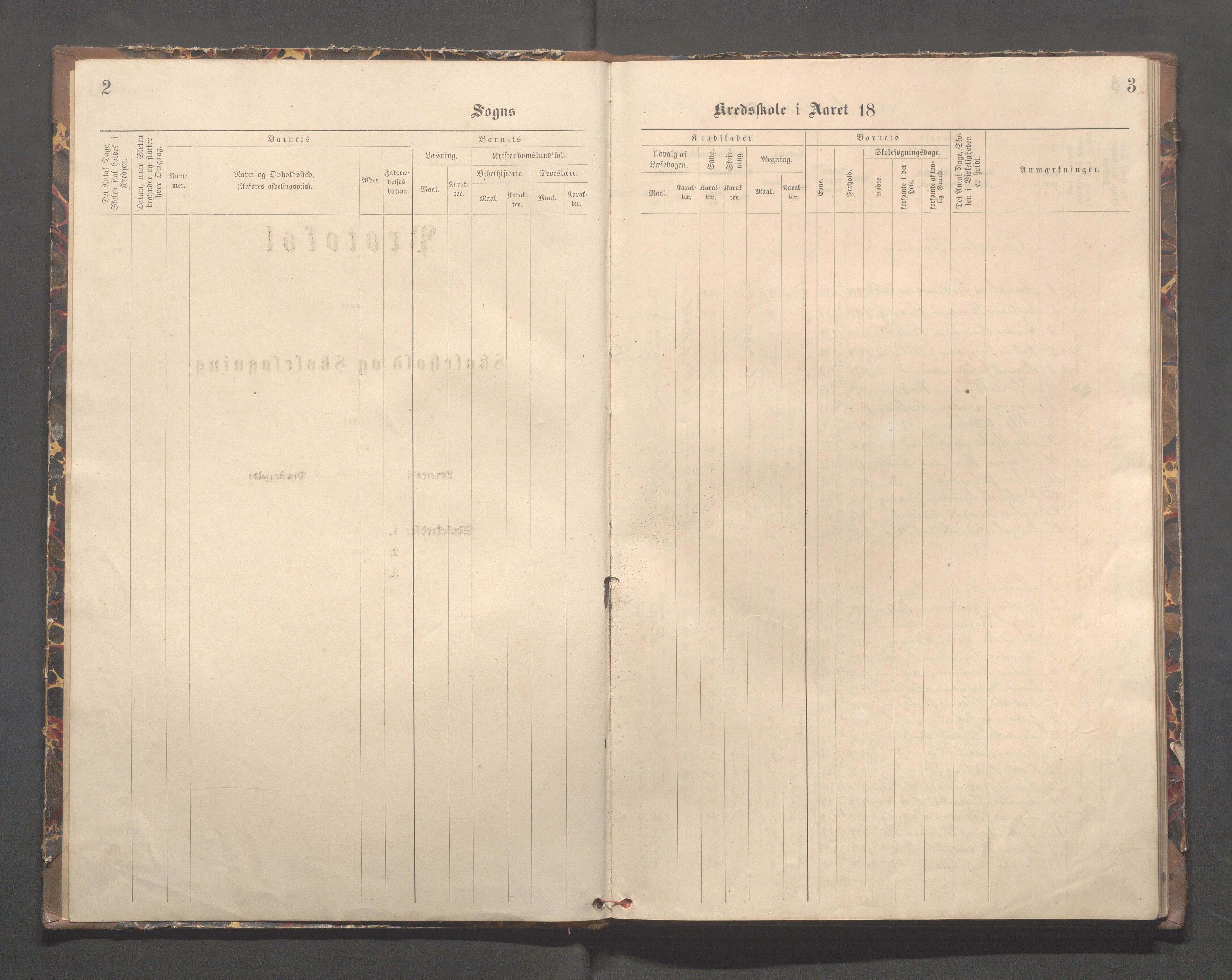 Avaldsnes kommune - Kolstø og Vorre skole, IKAR/K-101688/H/L0002: Skoleprotokoll, 1888-1900, p. 2-3