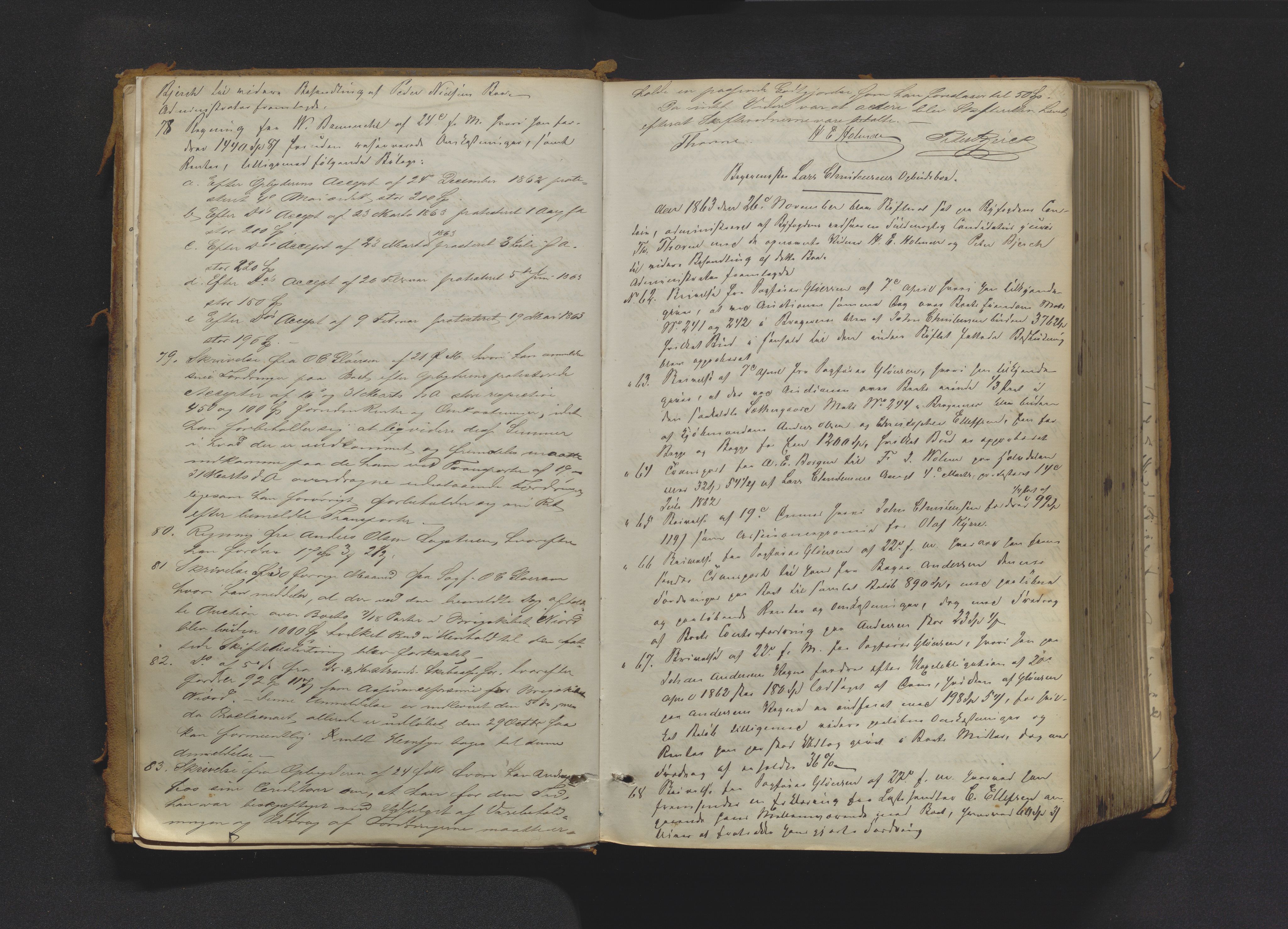 Drammen byfogd, AV/SAKO-A-222/H/Hb/Hbc/L0011: Skifteforhandlingsprotokoll., 1863-1873, p. 13