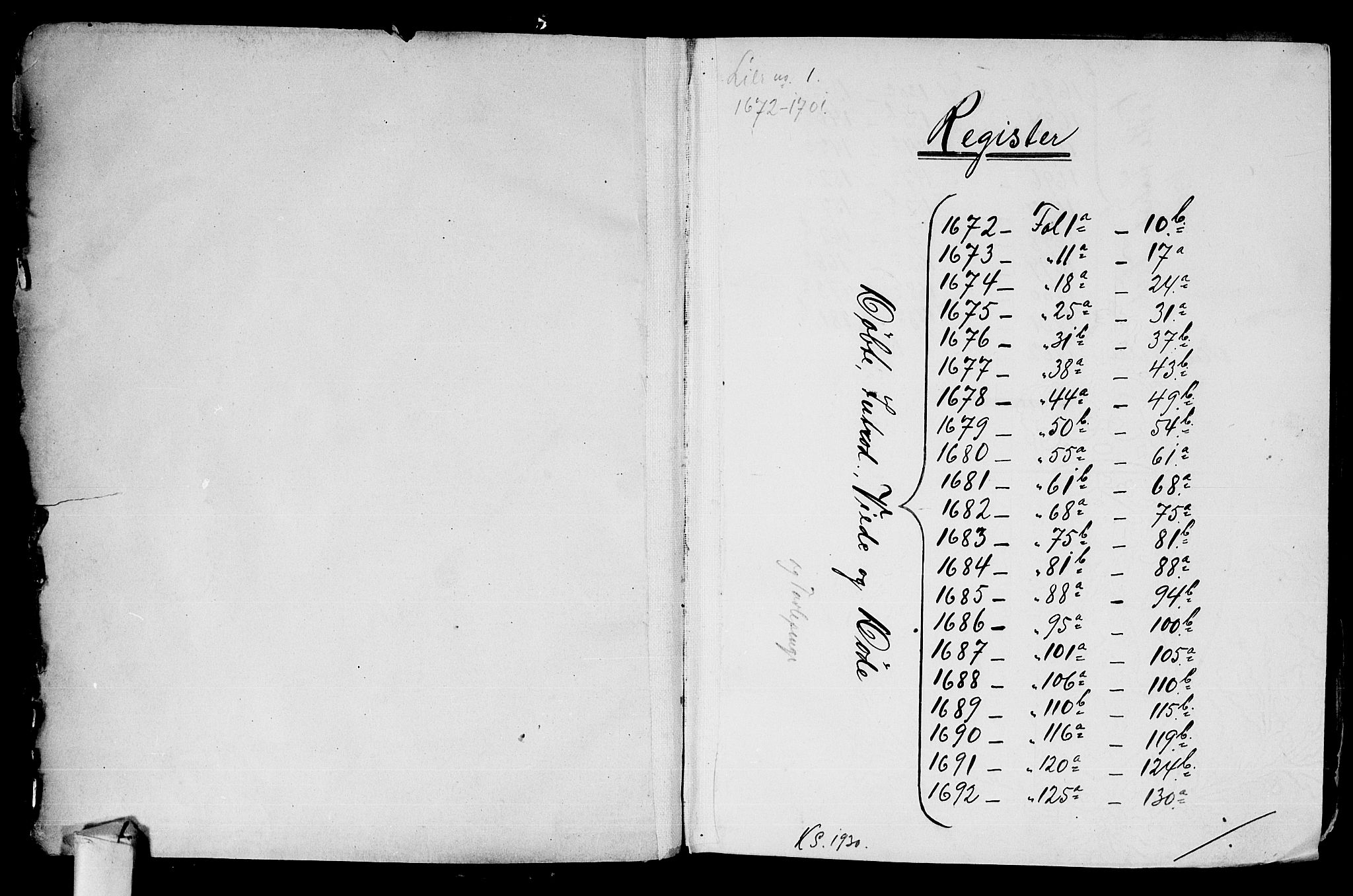 Lier kirkebøker, SAKO/A-230/F/Fa/L0001: Parish register (official) no. I 1, 1672-1701