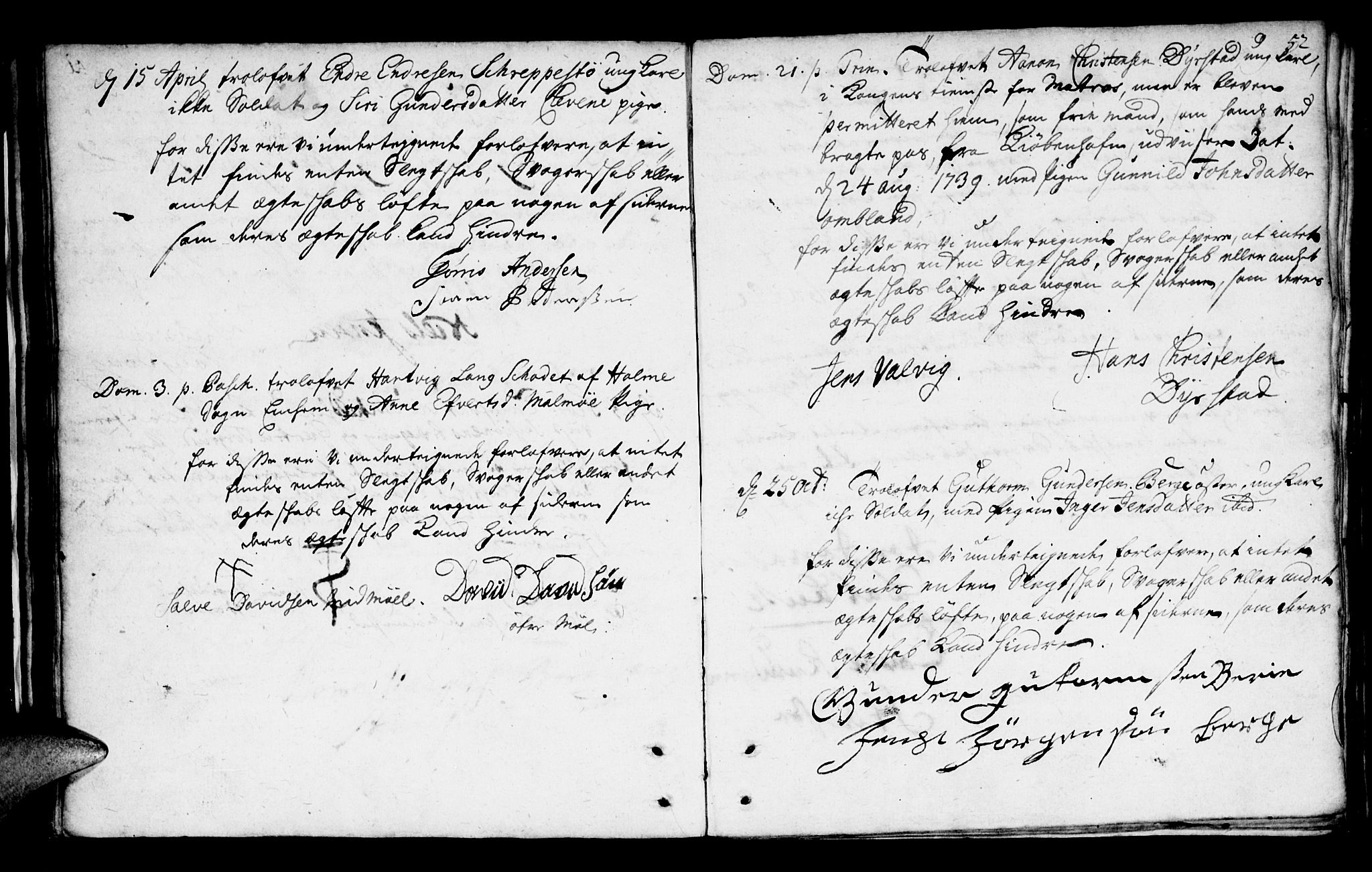 Mandal sokneprestkontor, AV/SAK-1111-0030/F/Fa/Faa/L0002: Parish register (official) no. A 2, 1720-1754, p. 52