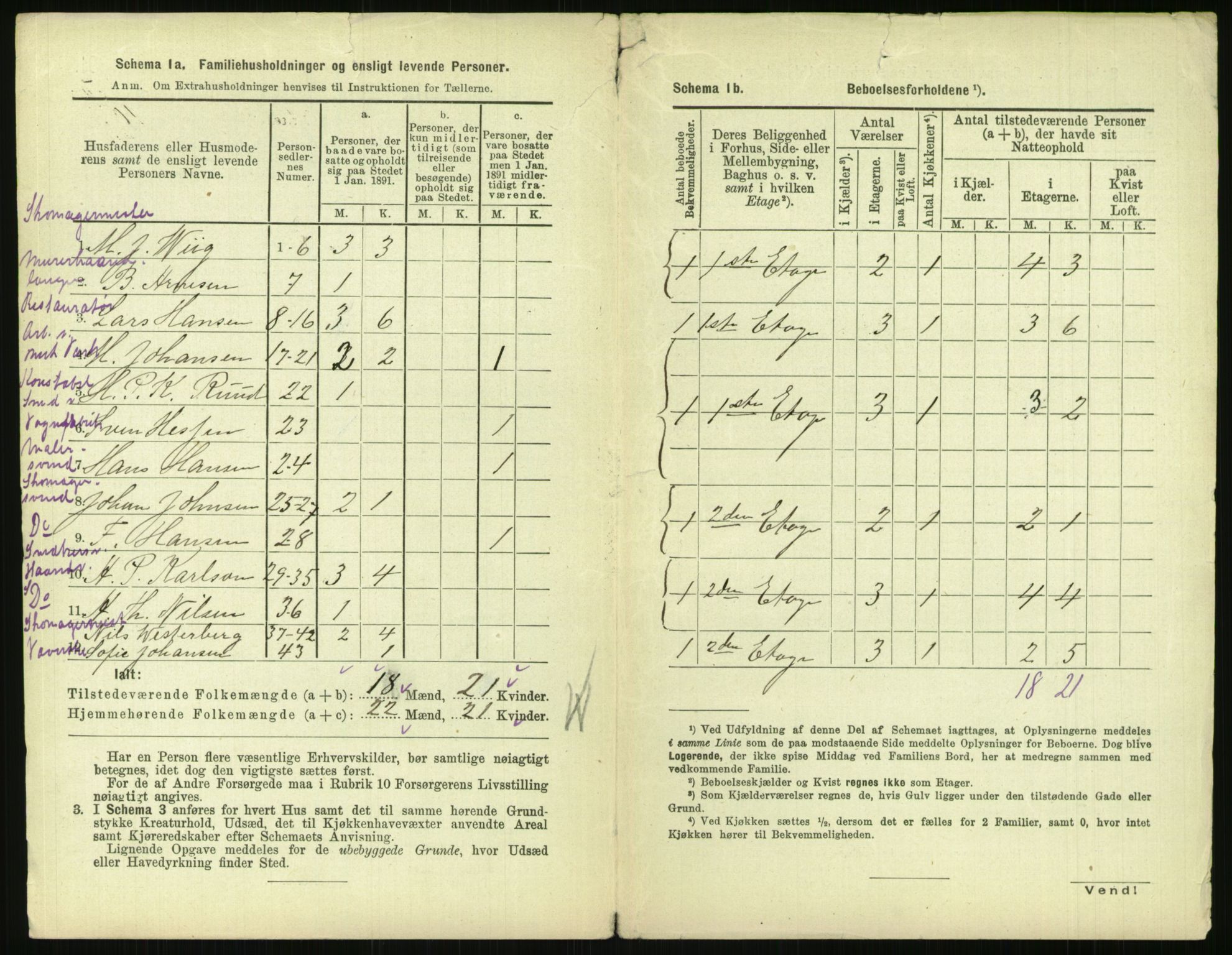 RA, 1891 census for 0301 Kristiania, 1891, p. 127734