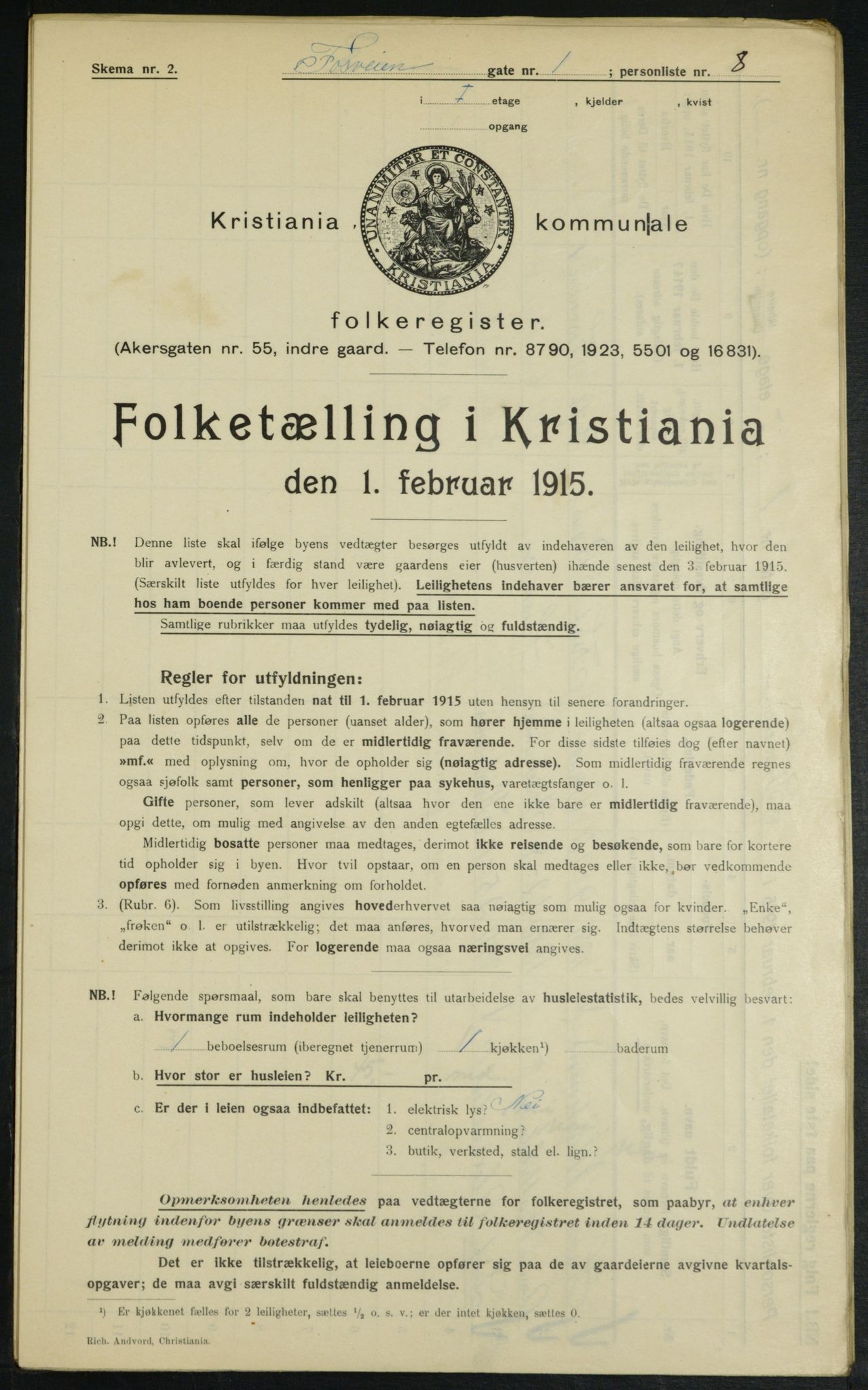 OBA, Municipal Census 1915 for Kristiania, 1915, p. 24210