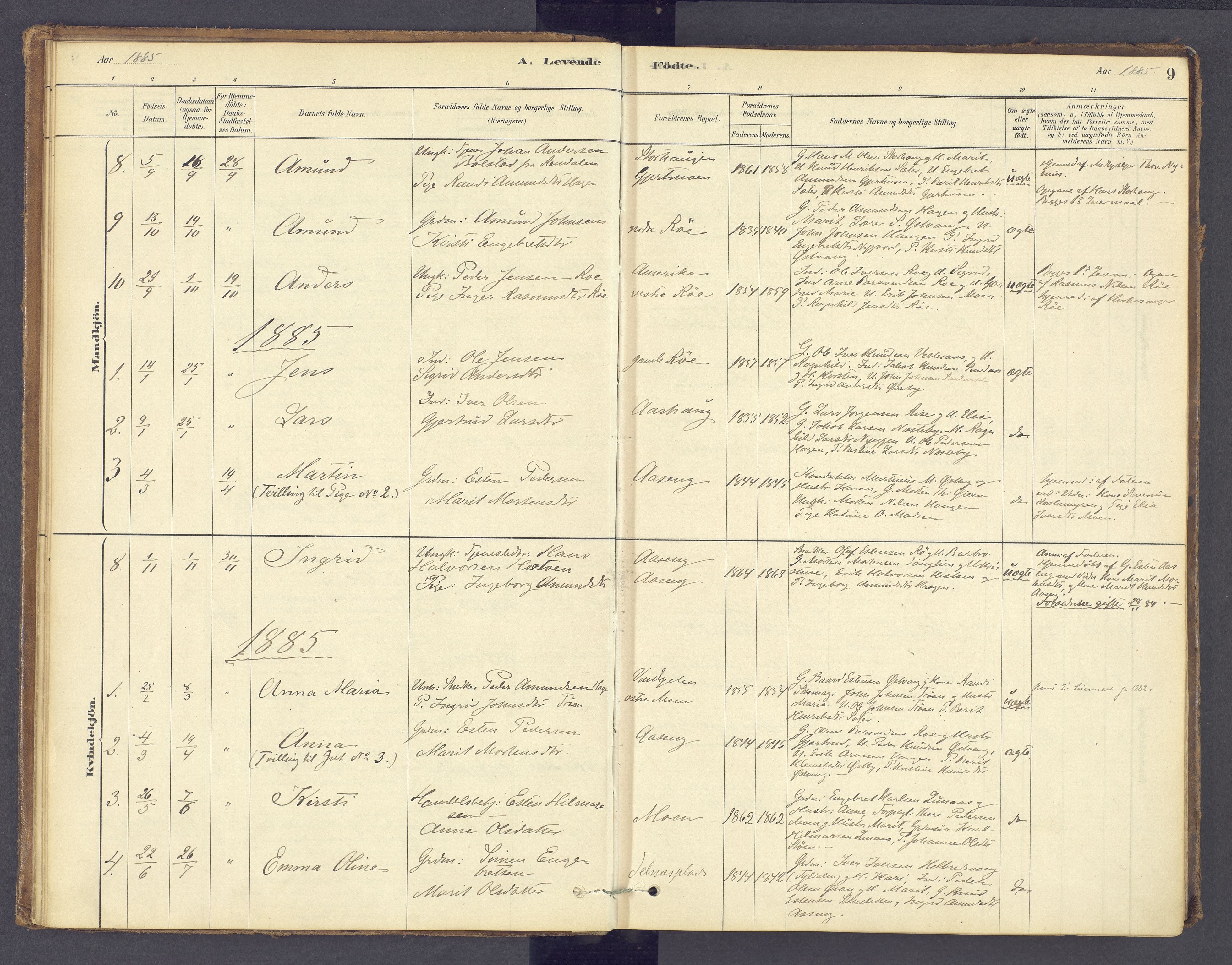 Tolga prestekontor, SAH/PREST-062/K/L0012: Parish register (official) no. 12, 1877-1925, p. 9