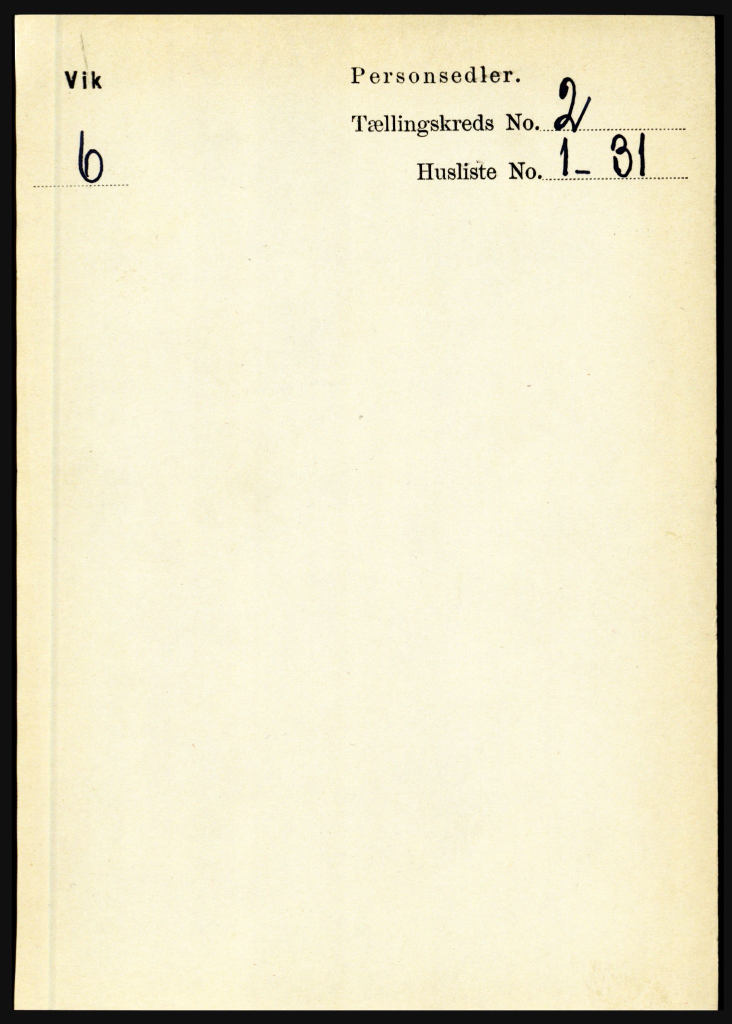 RA, 1891 census for 1417 Vik, 1891, p. 709