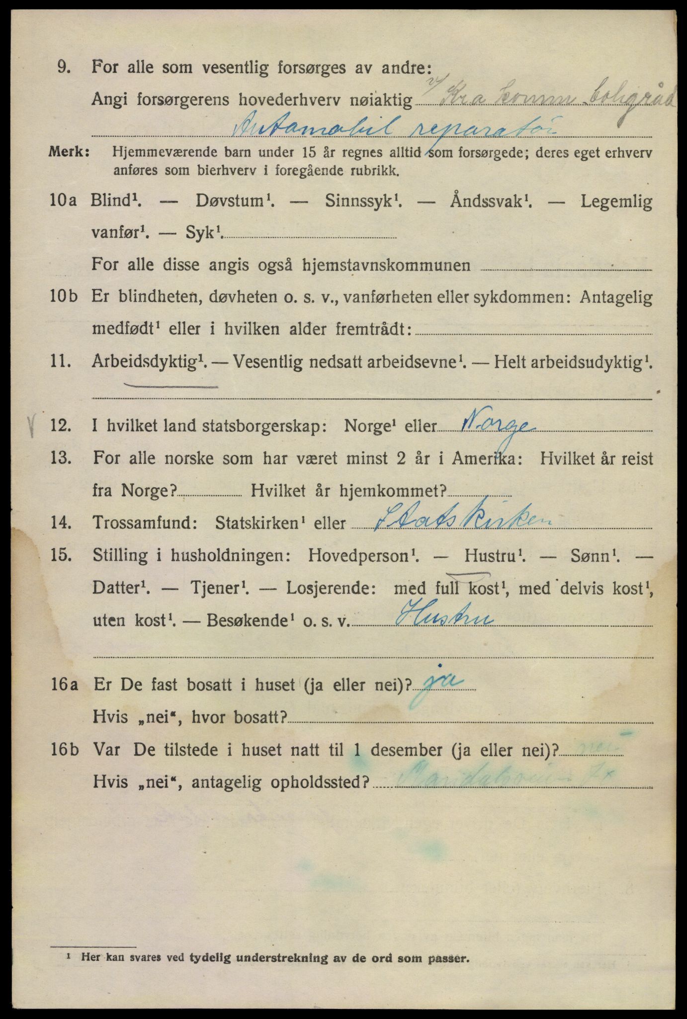 SAO, 1920 census for Kristiania, 1920, p. 365474