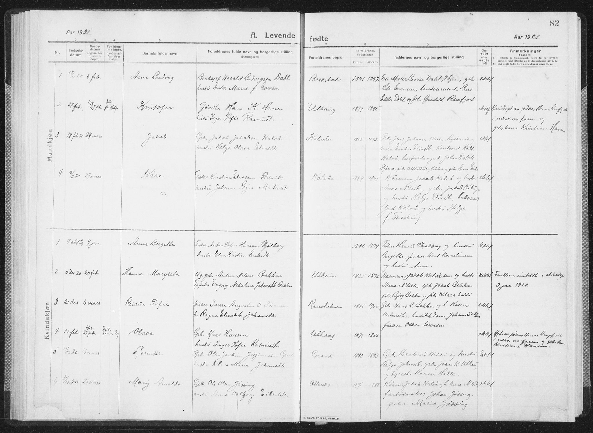 Ministerialprotokoller, klokkerbøker og fødselsregistre - Sør-Trøndelag, SAT/A-1456/659/L0747: Parish register (copy) no. 659C04, 1913-1938, p. 82