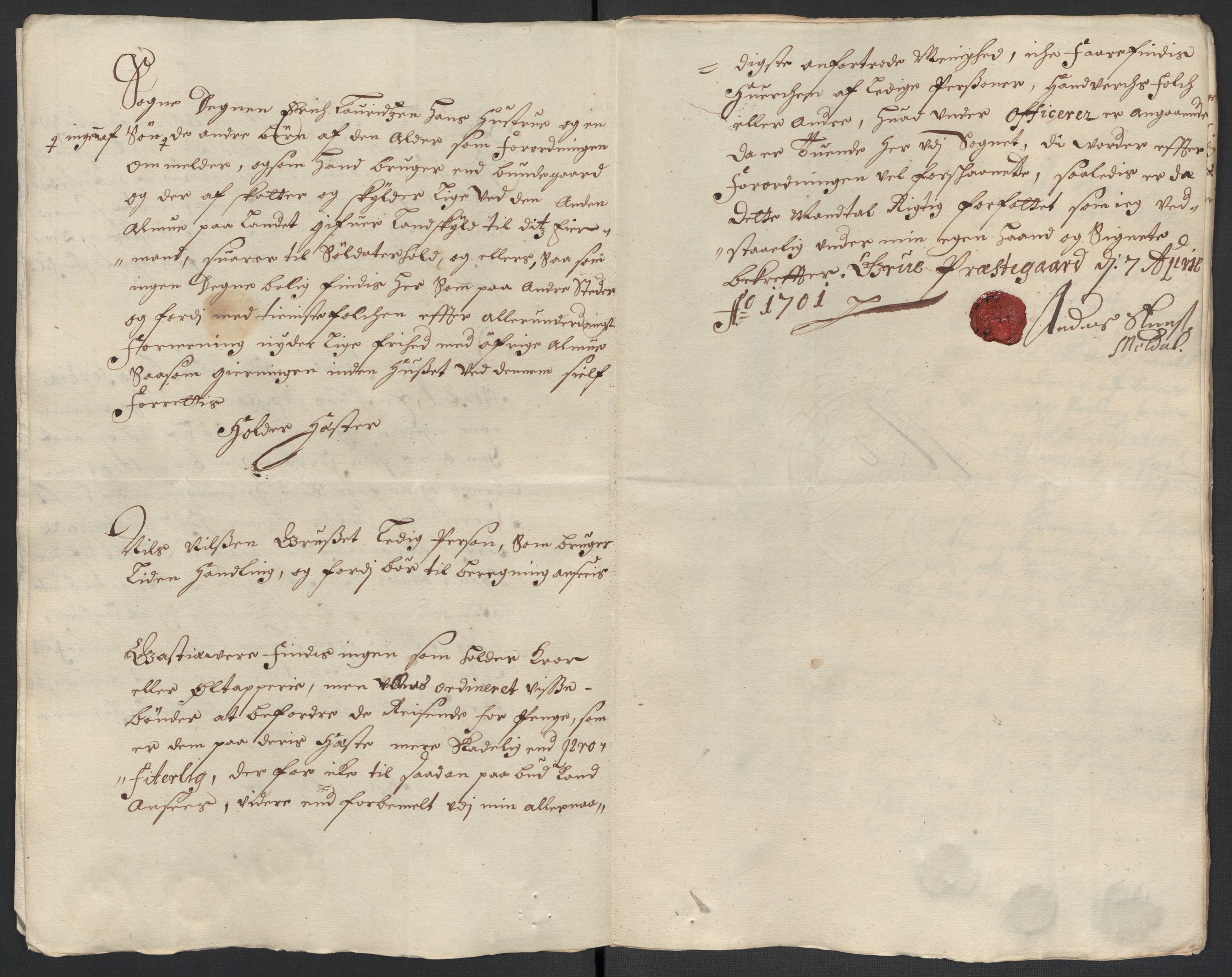 Rentekammeret inntil 1814, Reviderte regnskaper, Fogderegnskap, AV/RA-EA-4092/R13/L0839: Fogderegnskap Solør, Odal og Østerdal, 1701, p. 191