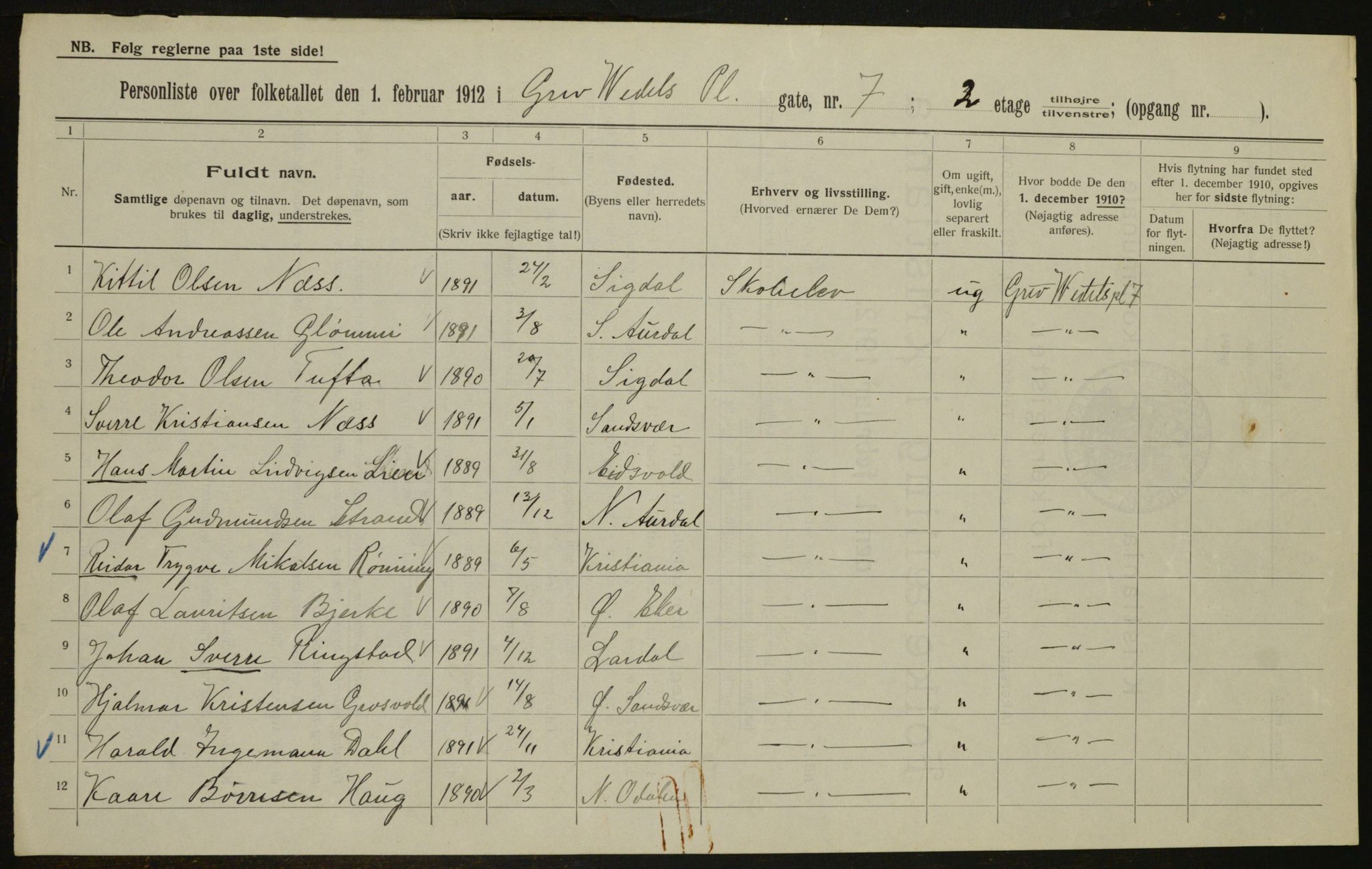 OBA, Municipal Census 1912 for Kristiania, 1912, p. 29770