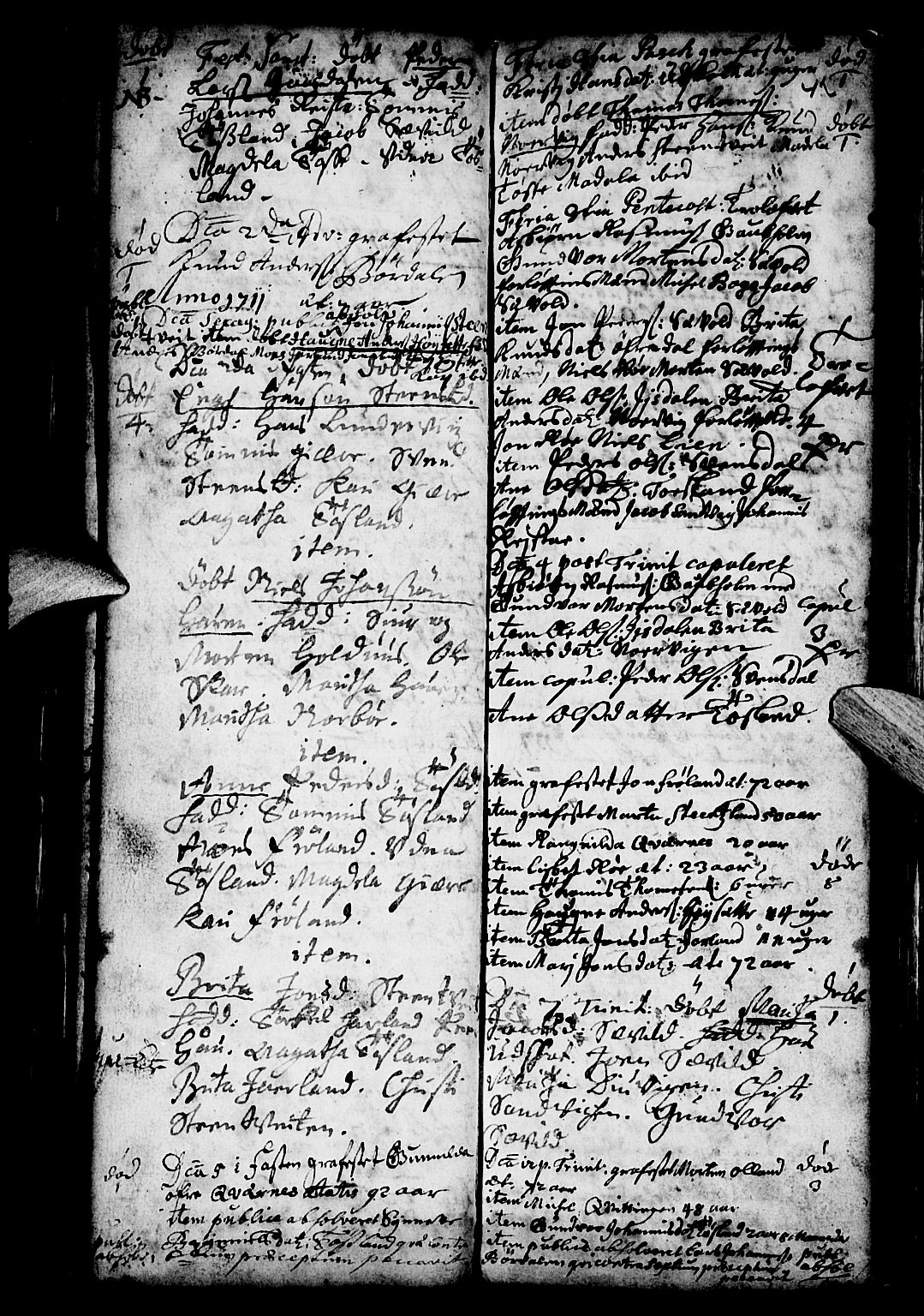 Os sokneprestembete, SAB/A-99929: Parish register (official) no. A 4, 1669-1760, p. 42
