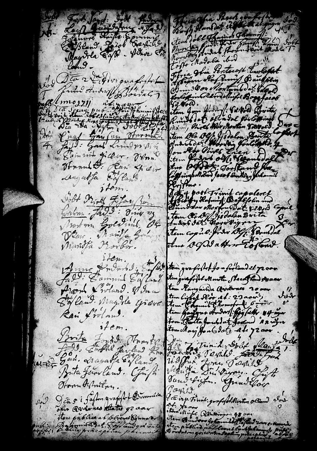 Os sokneprestembete, AV/SAB-A-99929: Parish register (official) no. A 4, 1669-1760, p. 42