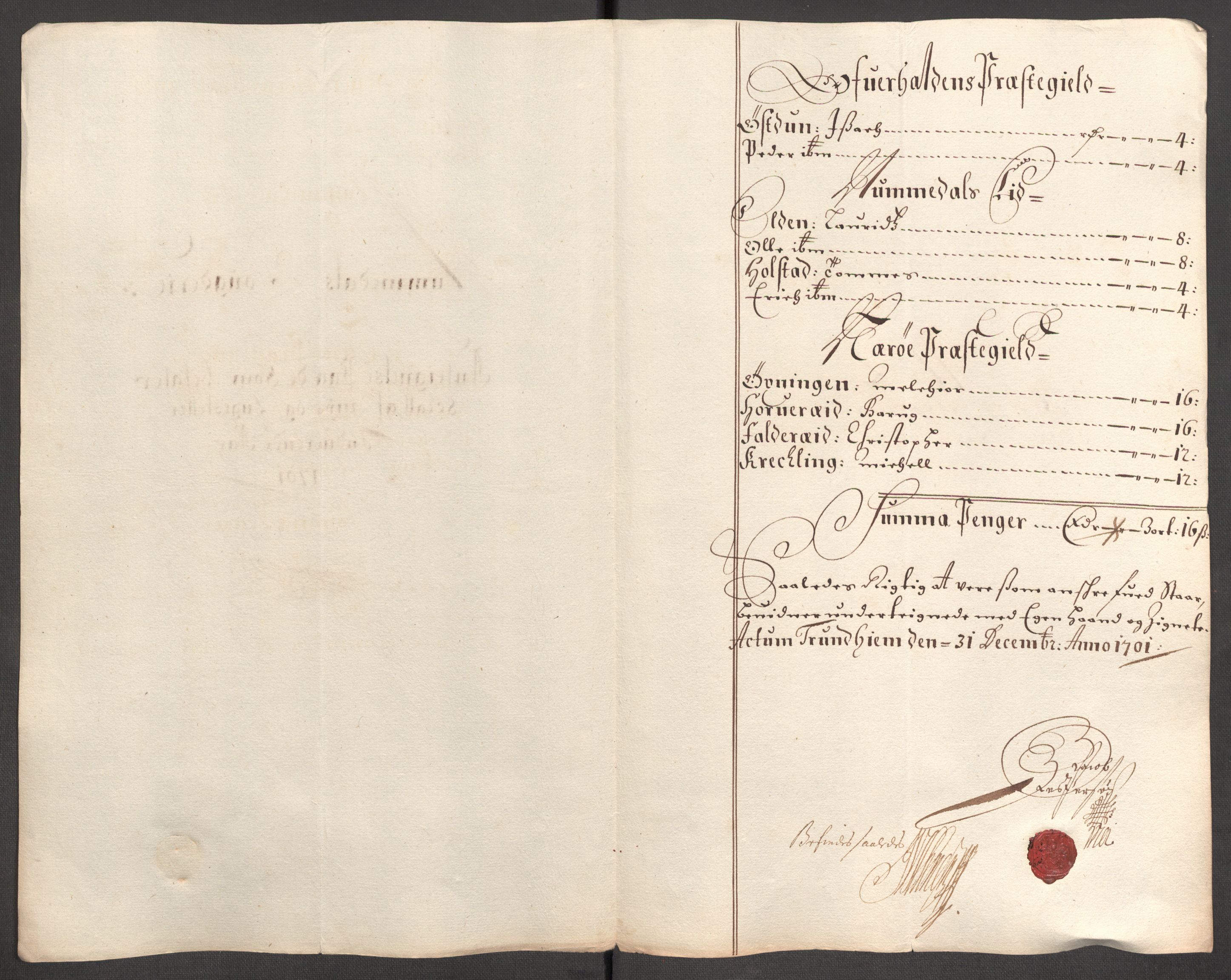 Rentekammeret inntil 1814, Reviderte regnskaper, Fogderegnskap, RA/EA-4092/R64/L4427: Fogderegnskap Namdal, 1701-1702, p. 85