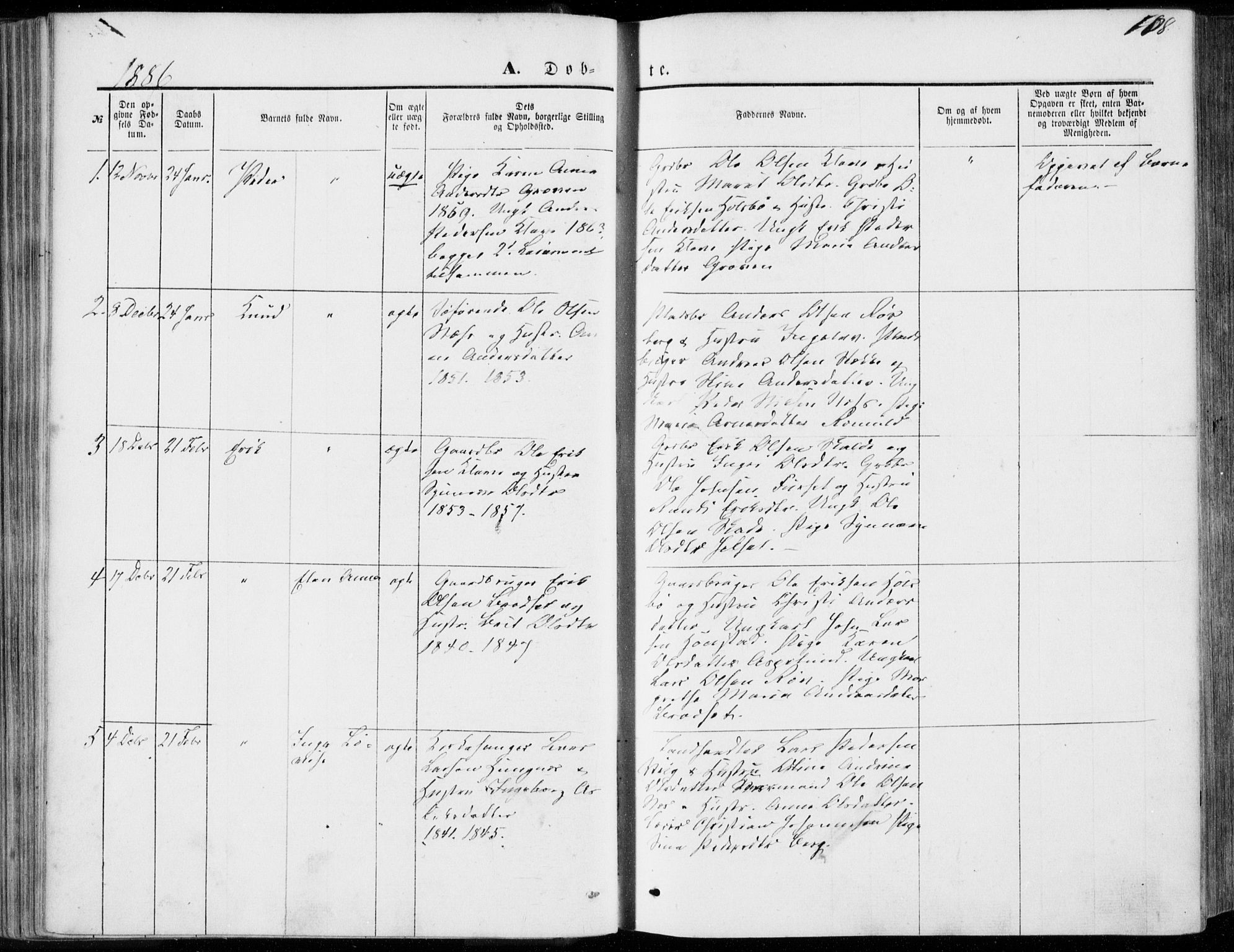 Ministerialprotokoller, klokkerbøker og fødselsregistre - Møre og Romsdal, SAT/A-1454/557/L0681: Parish register (official) no. 557A03, 1869-1886, p. 108