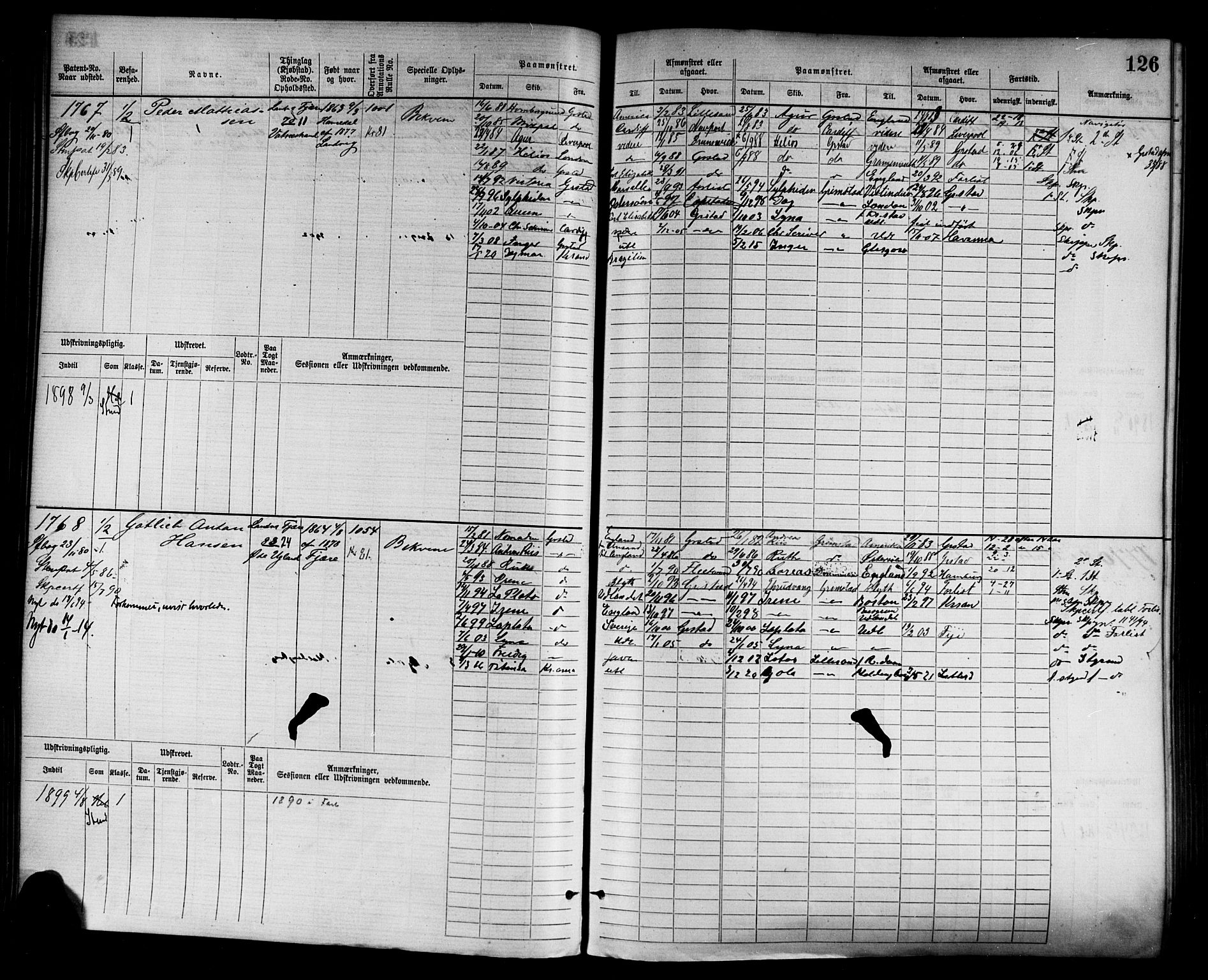 Grimstad mønstringskrets, AV/SAK-2031-0013/F/Fb/L0003: Hovedrulle nr 1517-2276, F-6, 1877-1888, p. 132