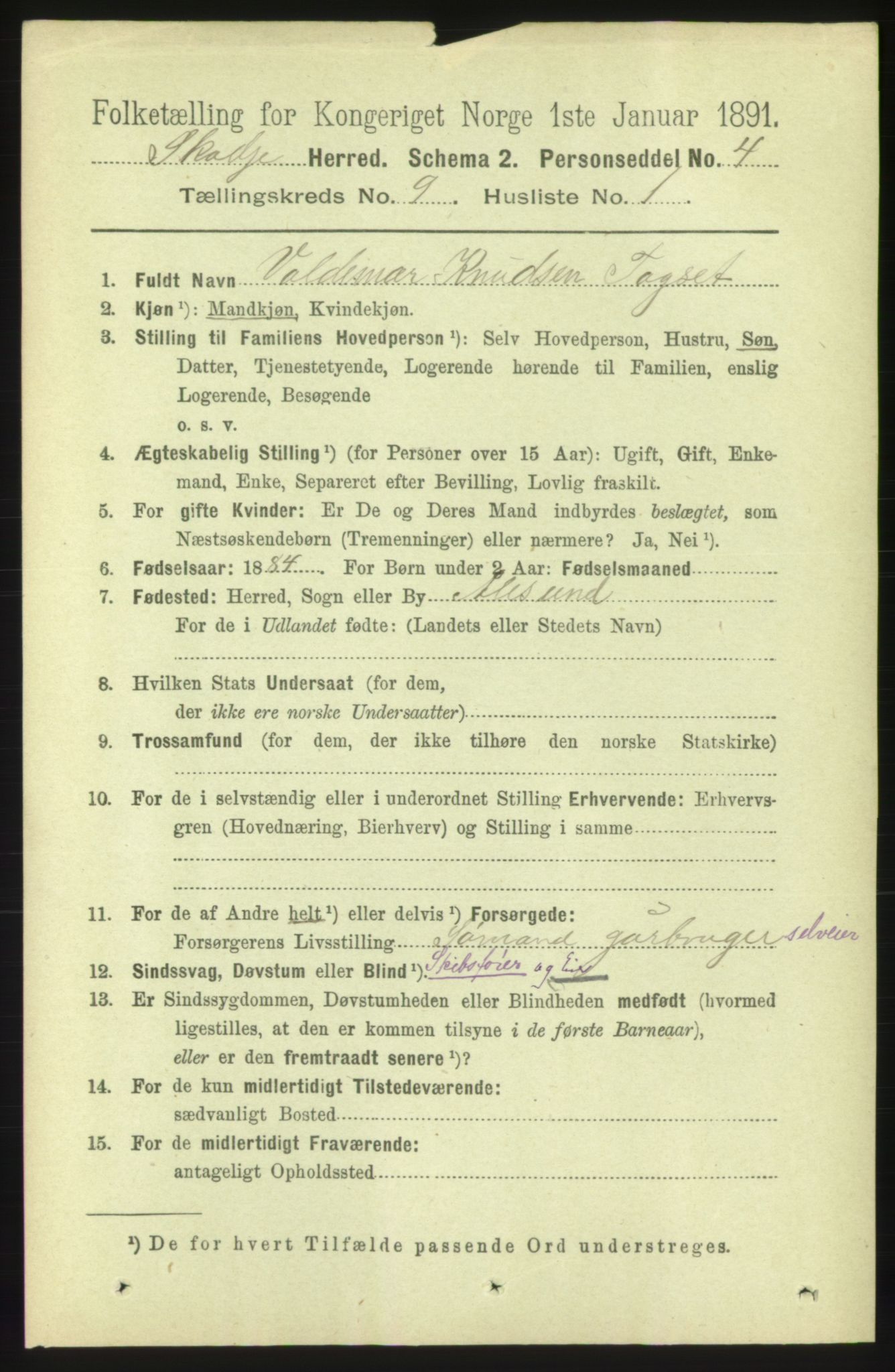 RA, 1891 census for 1529 Skodje, 1891, p. 1862