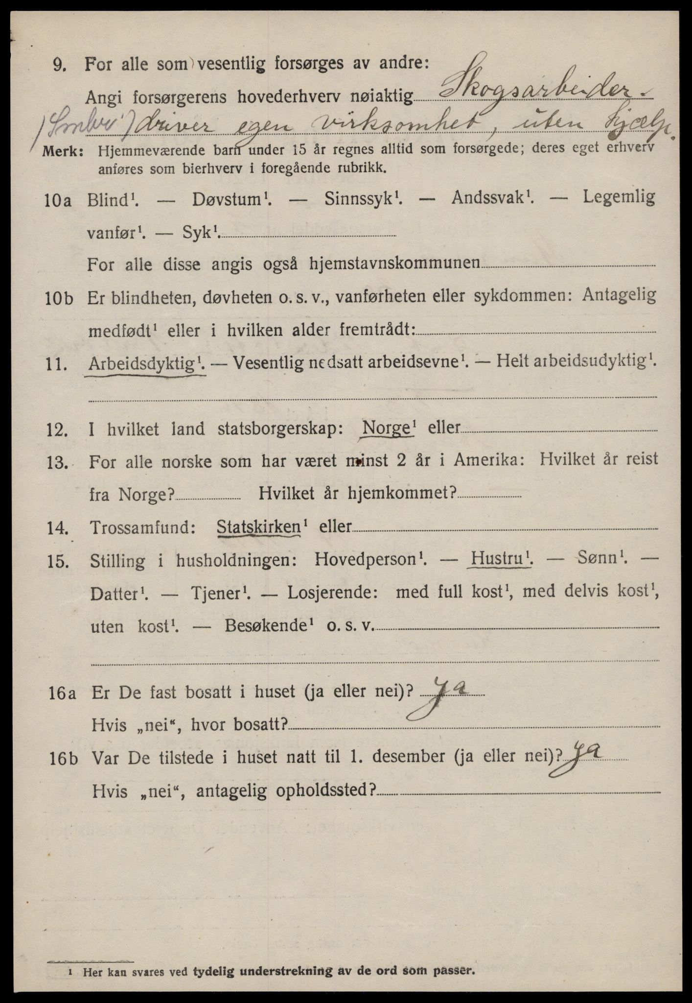 SAT, 1920 census for Stangvik, 1920, p. 2349