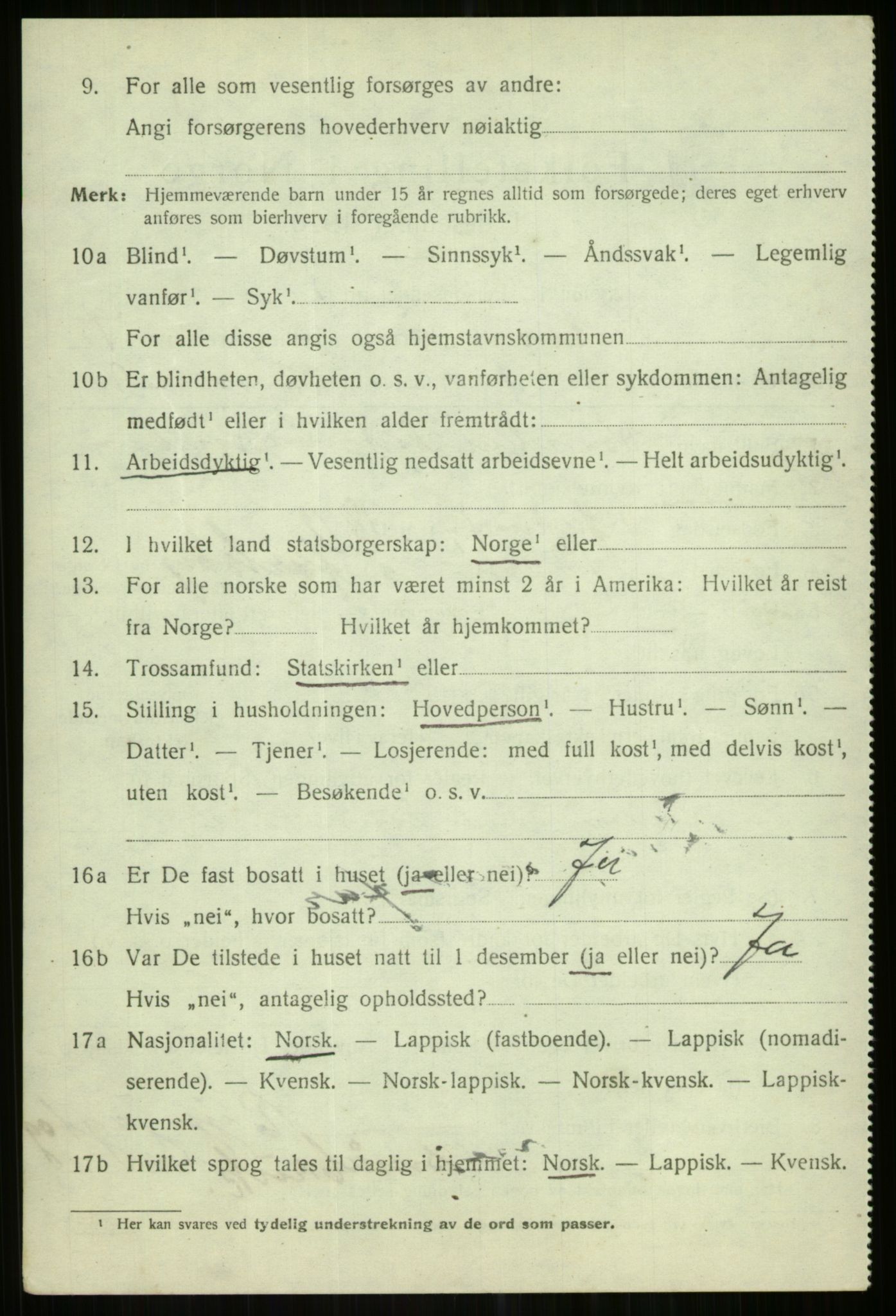 SATØ, 1920 census for Karlsøy, 1920, p. 2639